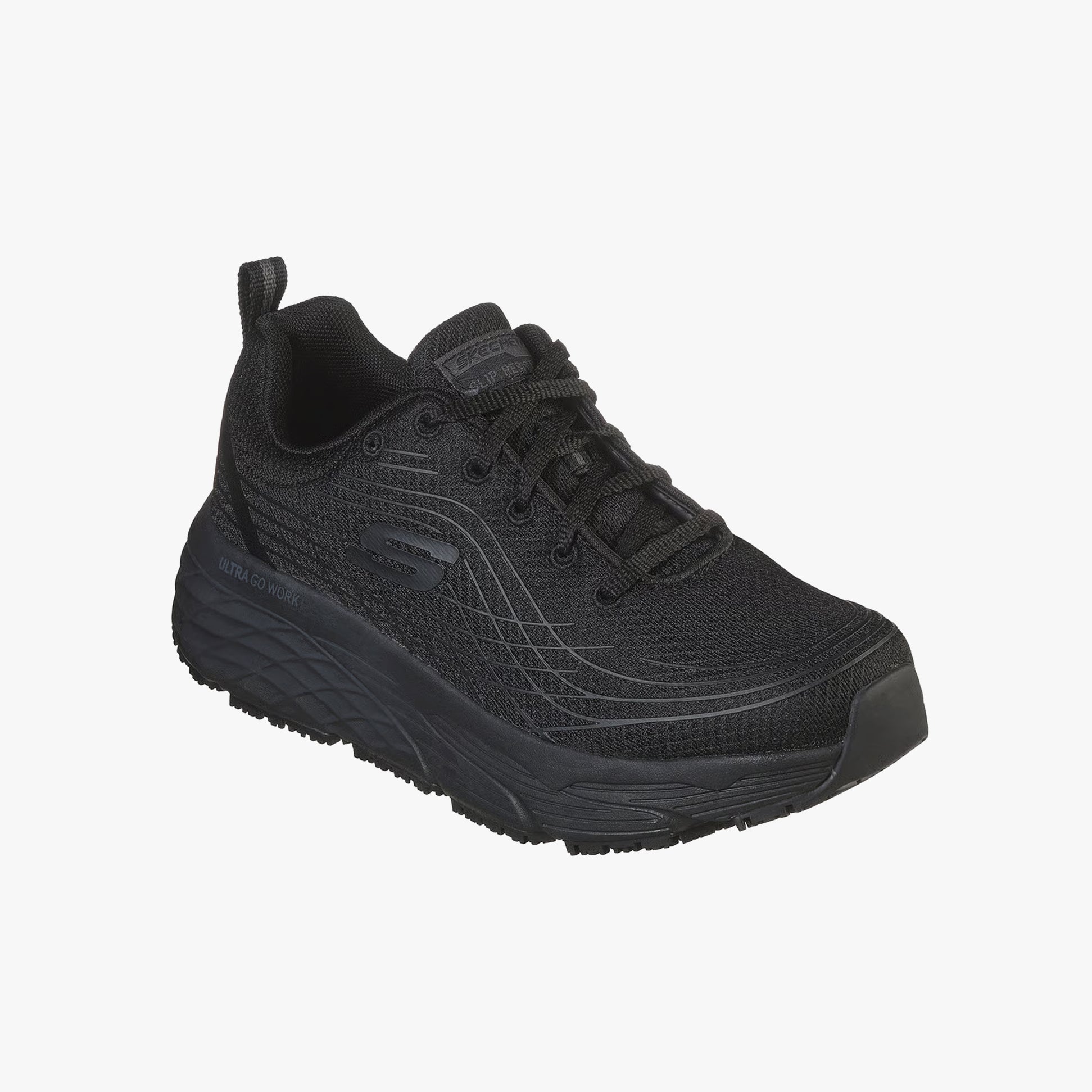 Skechers Work 108016EC MAX CUSHIONING ELITE SR Womens Occupational Trainers Black