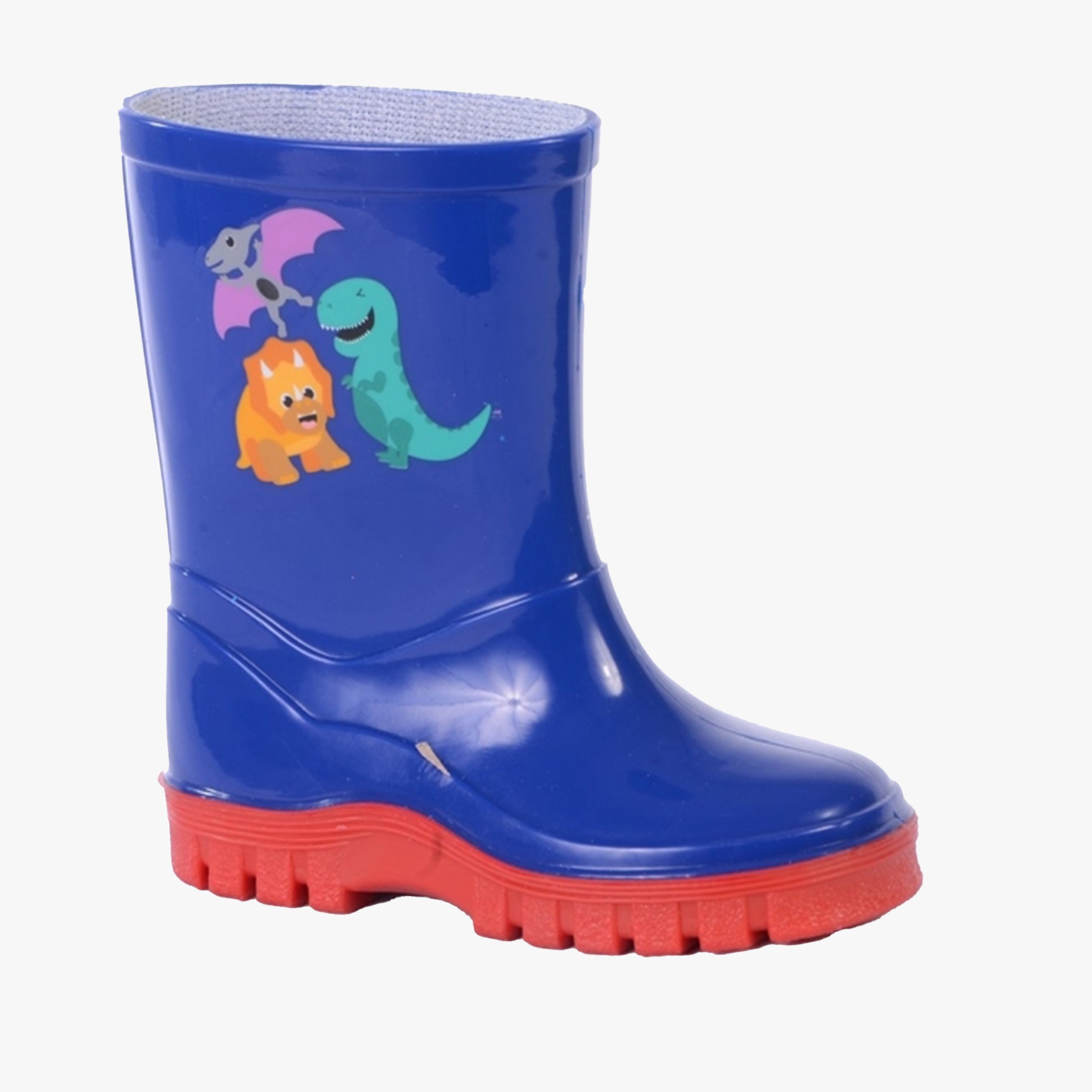 Stormwells DINOSAUR Boys Kids Wellington Boots Navy