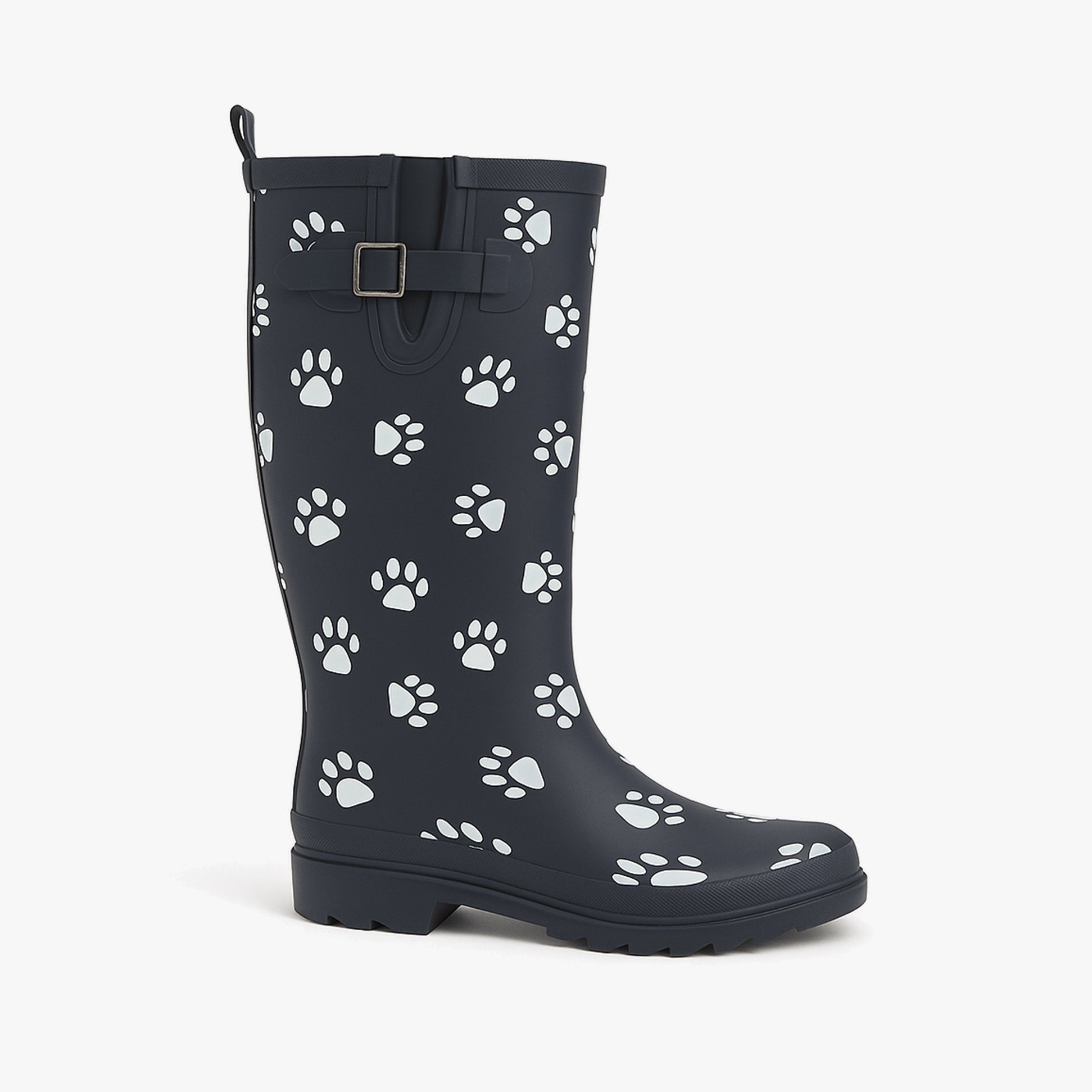 Stormwells W274C Womens Wellington Boots Navy Blue/Paw Print