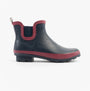 Stormwells W407C Womens Rubber Ankle Wellington Boots Navy/Red