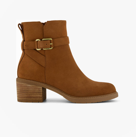 TOMS HAILEY BUCKLE Womens Ankle Boots Brown