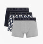 Ted Baker 3 Pack Cotton Trunks Mens Navy/Chevron/Heather Grey