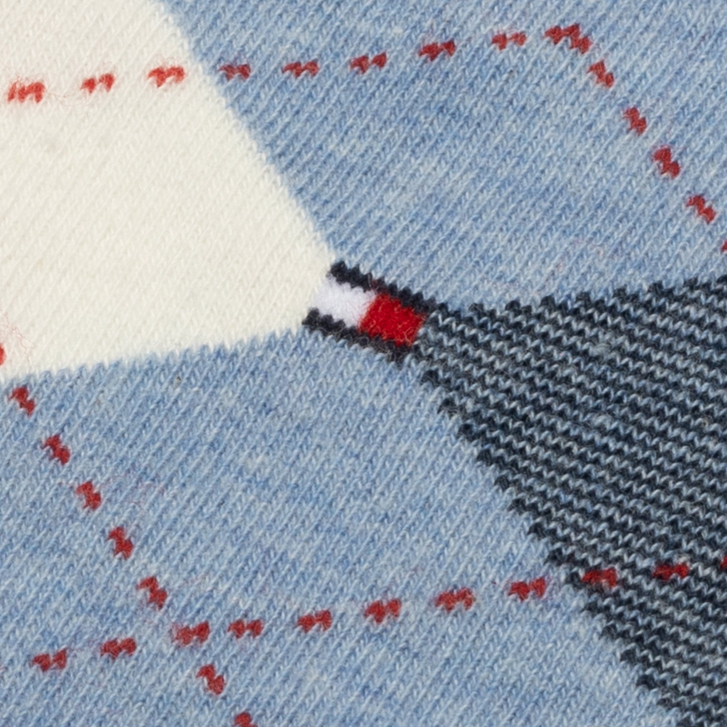 Tommy Hilfiger 2 Pack Mens Crew Checked Socks Blue Combo