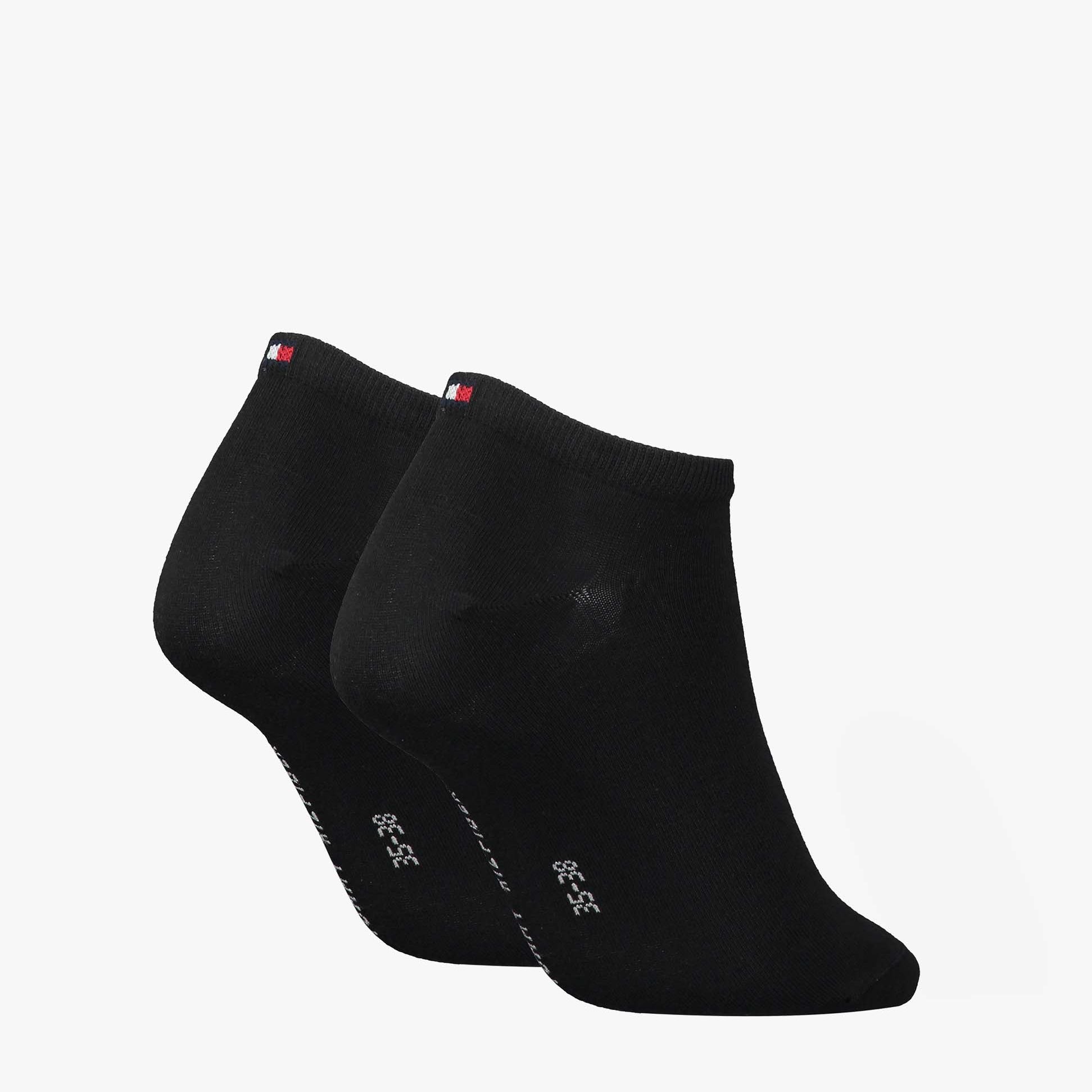 Tommy Hilfiger 2 Pack Trainer Womens Ankle Socks Black