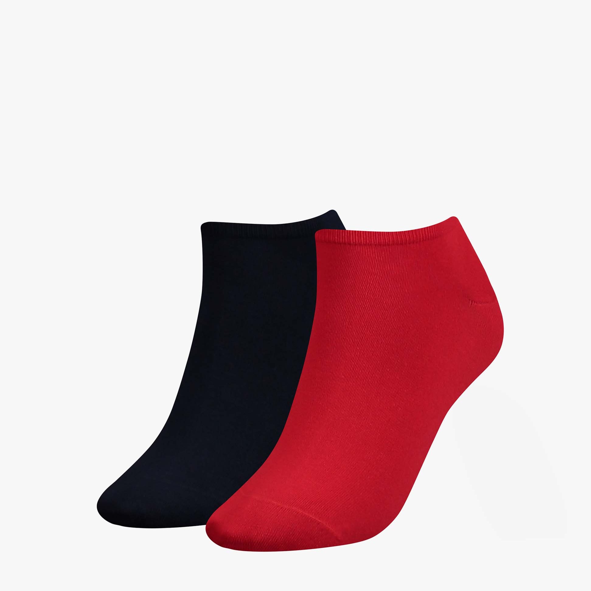 Tommy Hilfiger 2 Pack Womens Trainer Socks Red/Navy