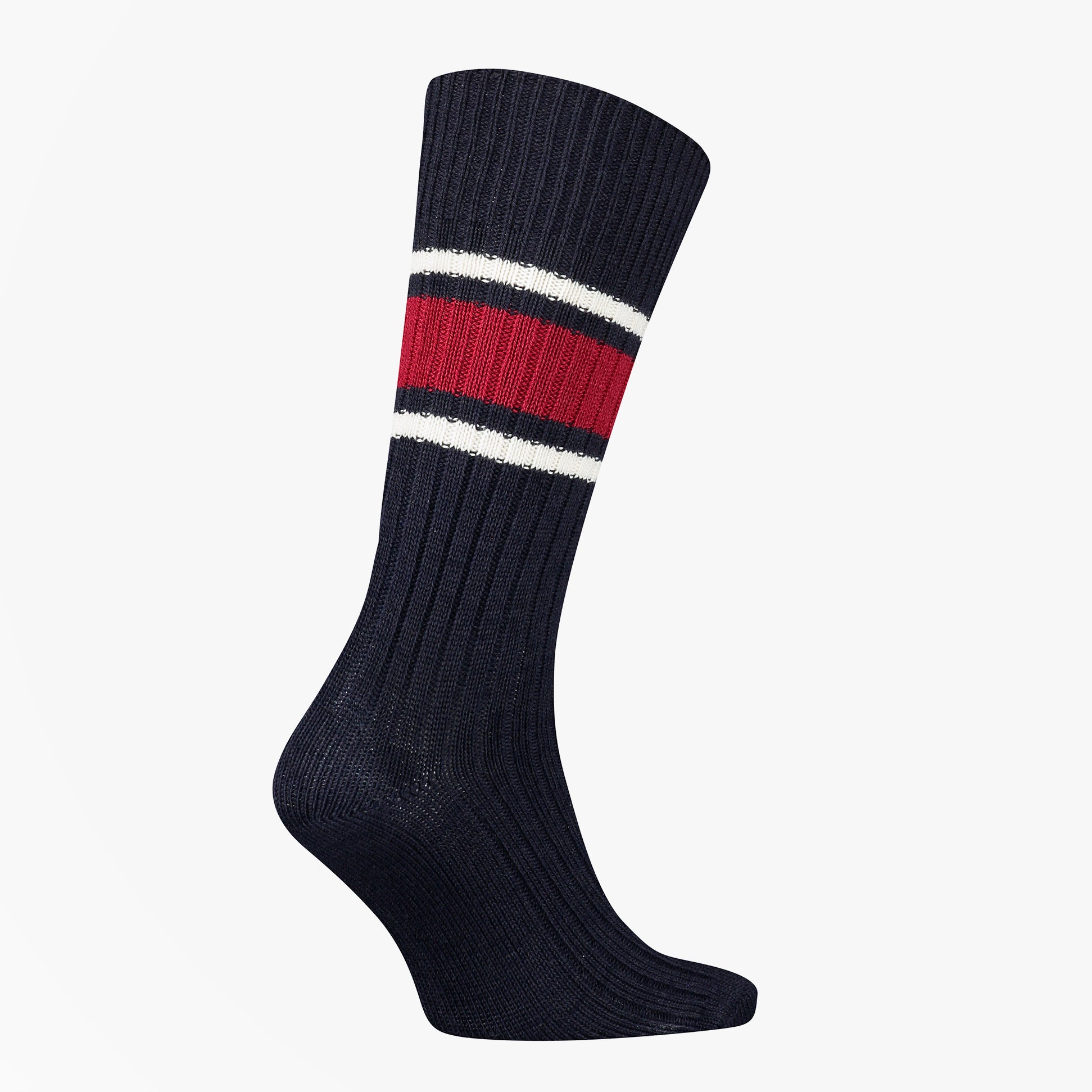 Tommy Hilfiger Ribbed Wool Mens Premium Trainer Socks Navy