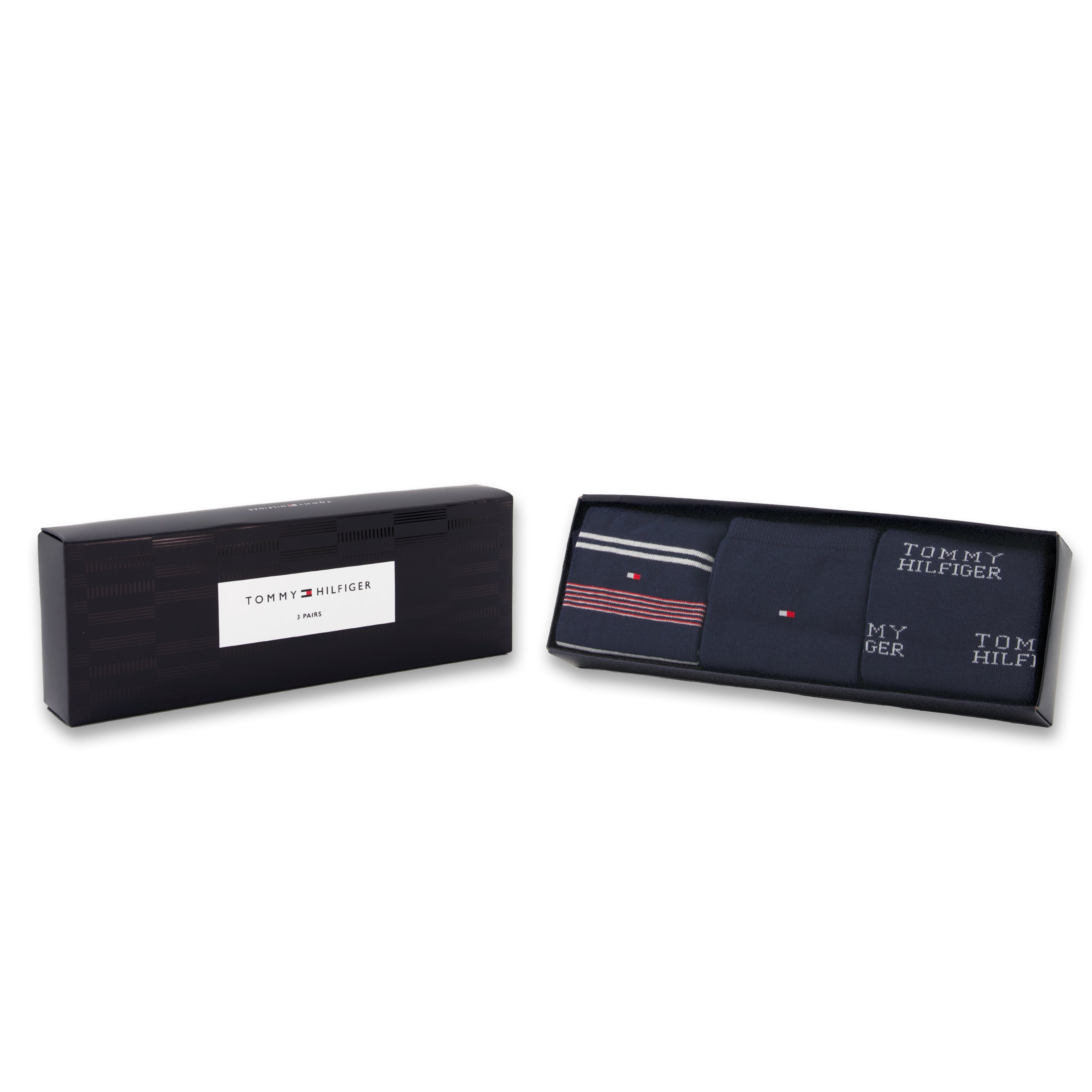 Tommy Hilfiger 3 Pack Giftboxed Classic Mens Crew Socks Navy