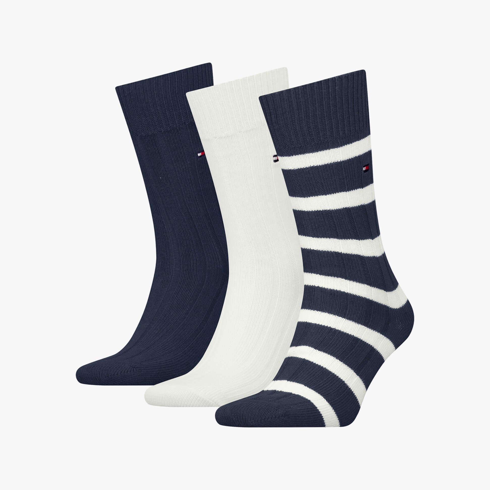 Tommy Hilfiger 3 Pack Giftbox Bootsock Mens Socks Navy