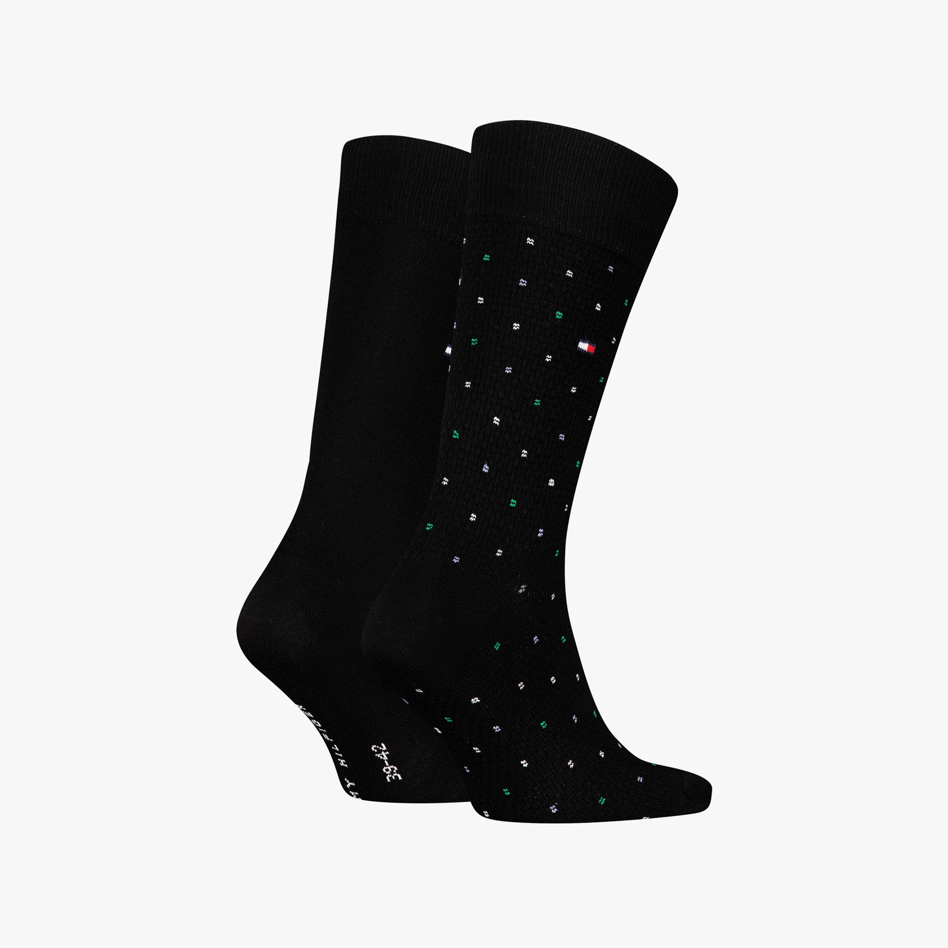 Tommy Hilfiger 2 Pack Structure Dot Mens Socks Black
