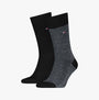 Tommy Hilfiger 2 Pack Nappy Herringbone Mens Socks Black