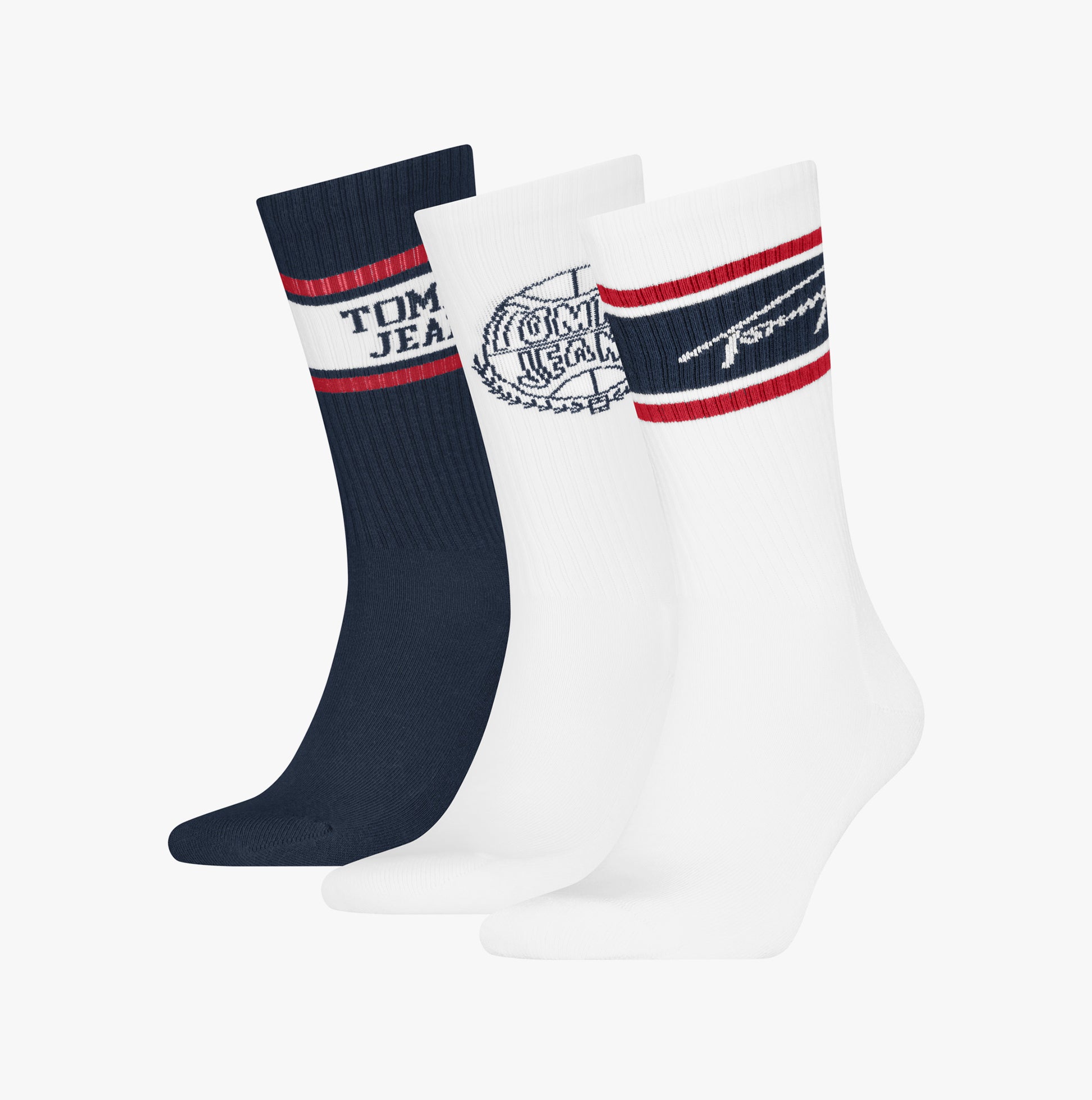 Tommy Hilfiger 3 Pack College Giftbox Mens Socks White