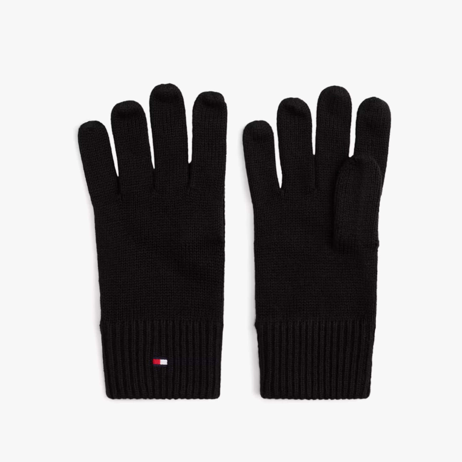 Tommy Hilfiger ESSENTIALS FLAG GLOVES Mens Gloves Black