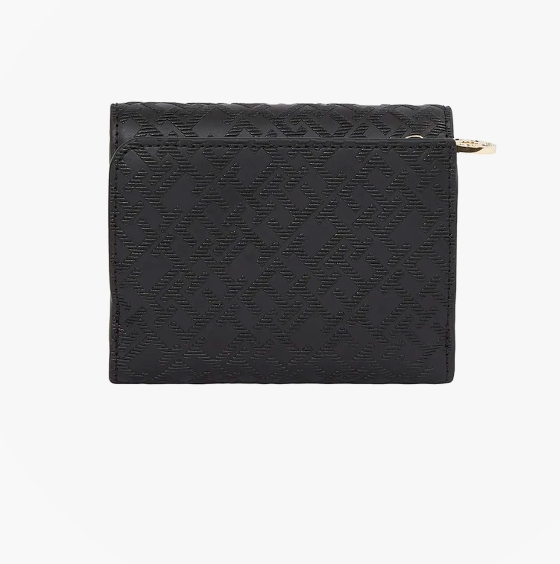 Tommy Hilfiger Womens Monogram Trifold Wallet Black