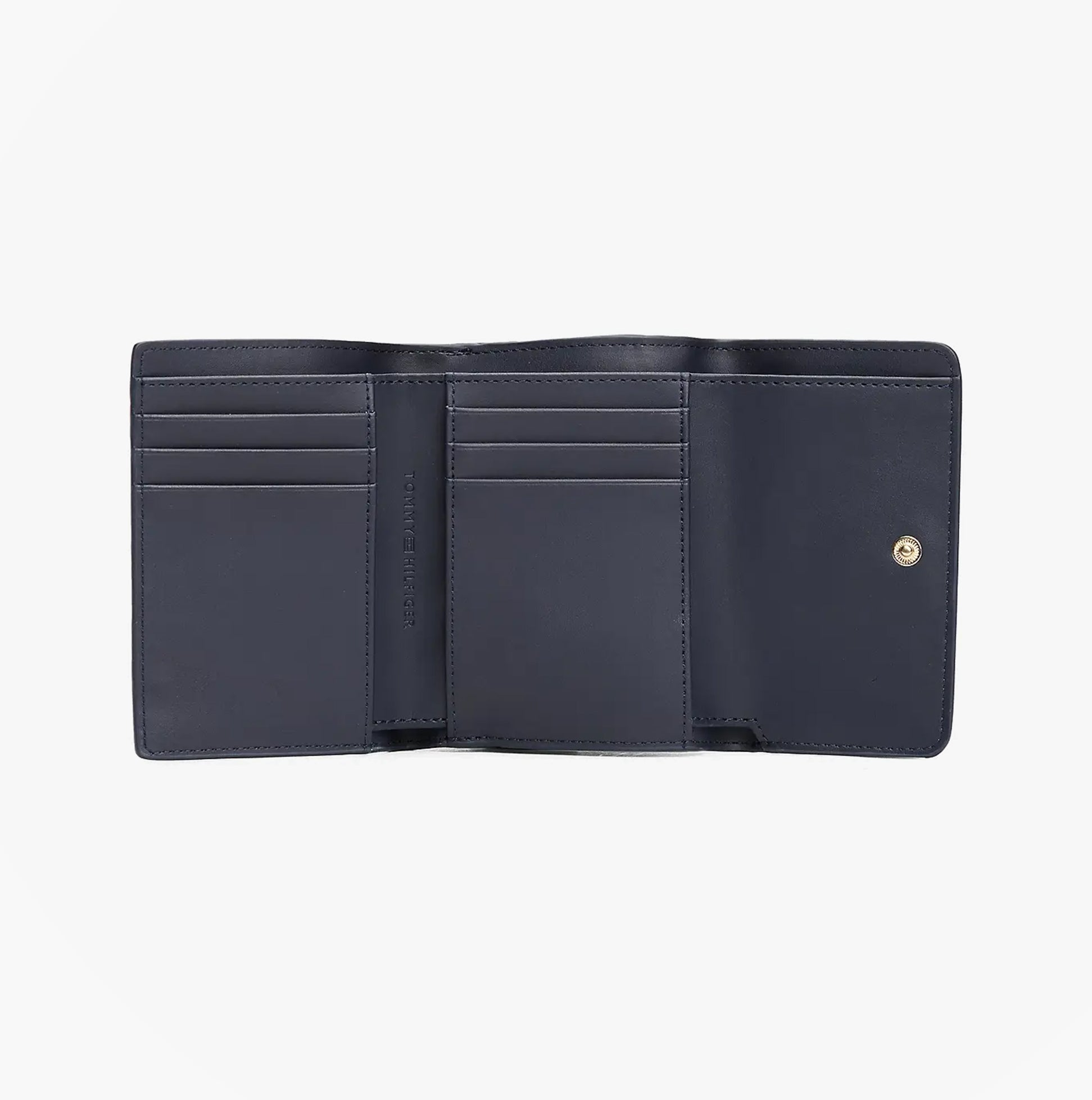 Tommy Hilfiger Womens Monogram Trifold Wallet Navy