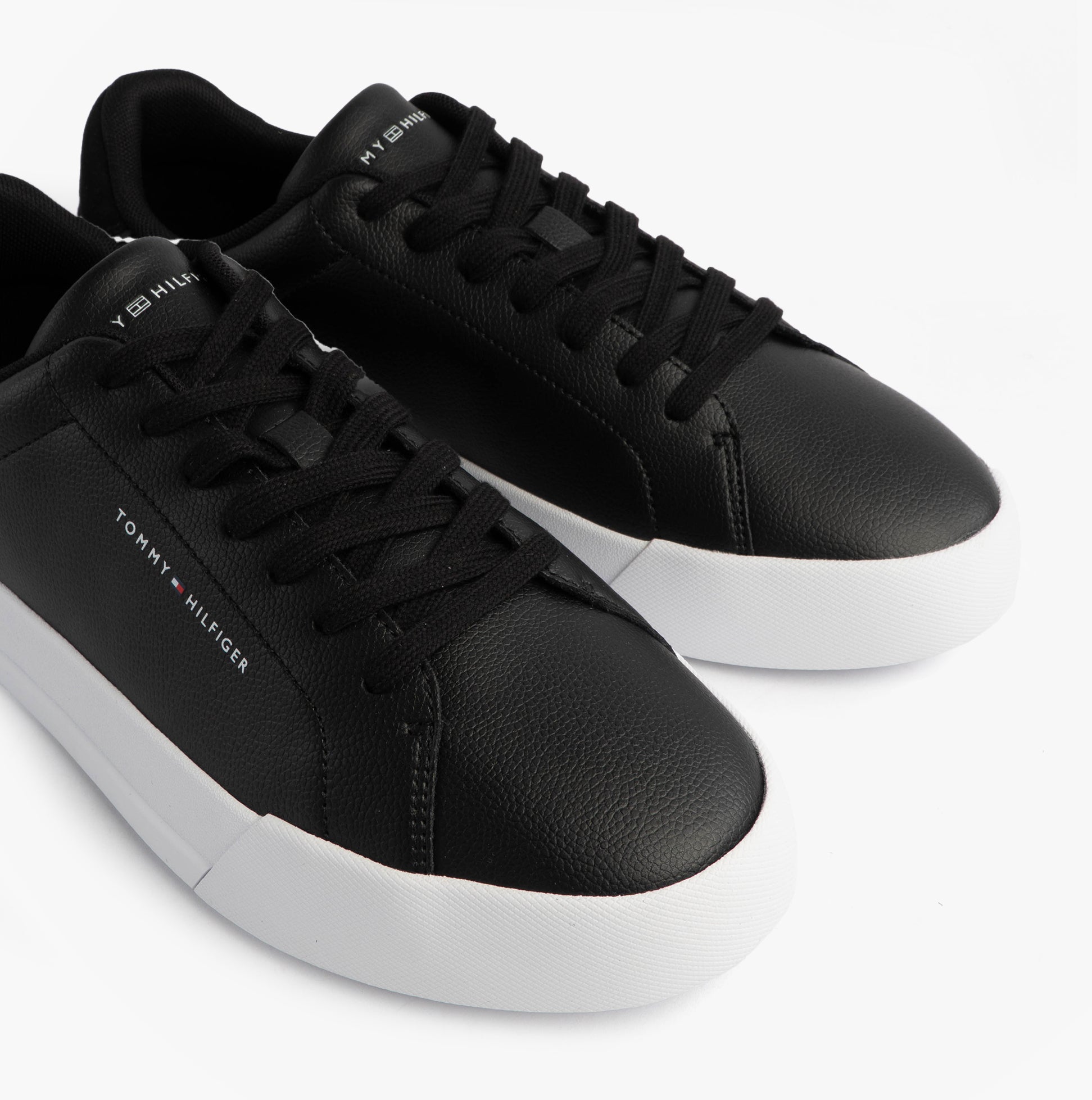Tommy Hilfiger TH COURT LTH DETAIL Mens Trainers Black
