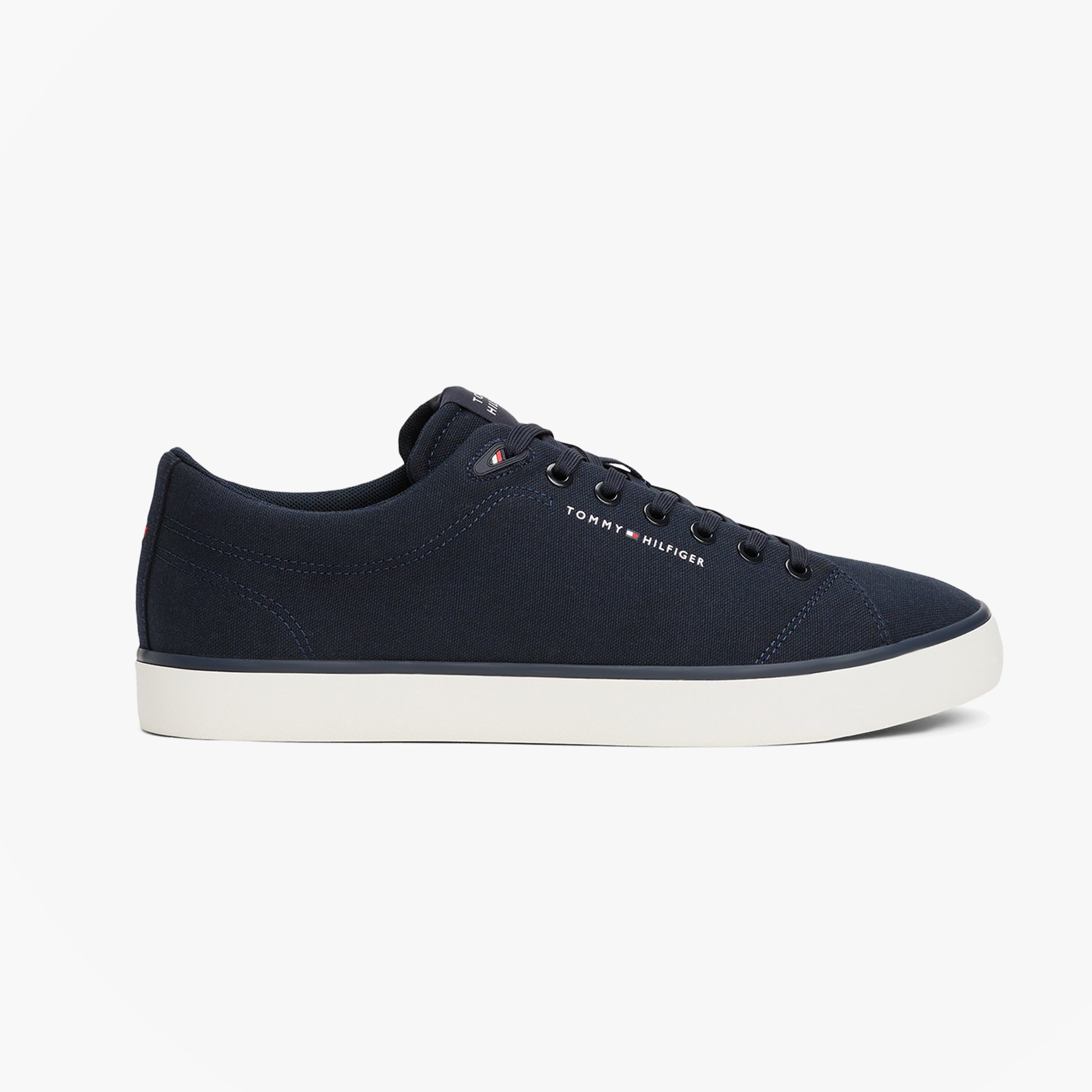 Tommy Hilfiger HI VULC LOW CORE Mens Canvas Trainers Desert Sky