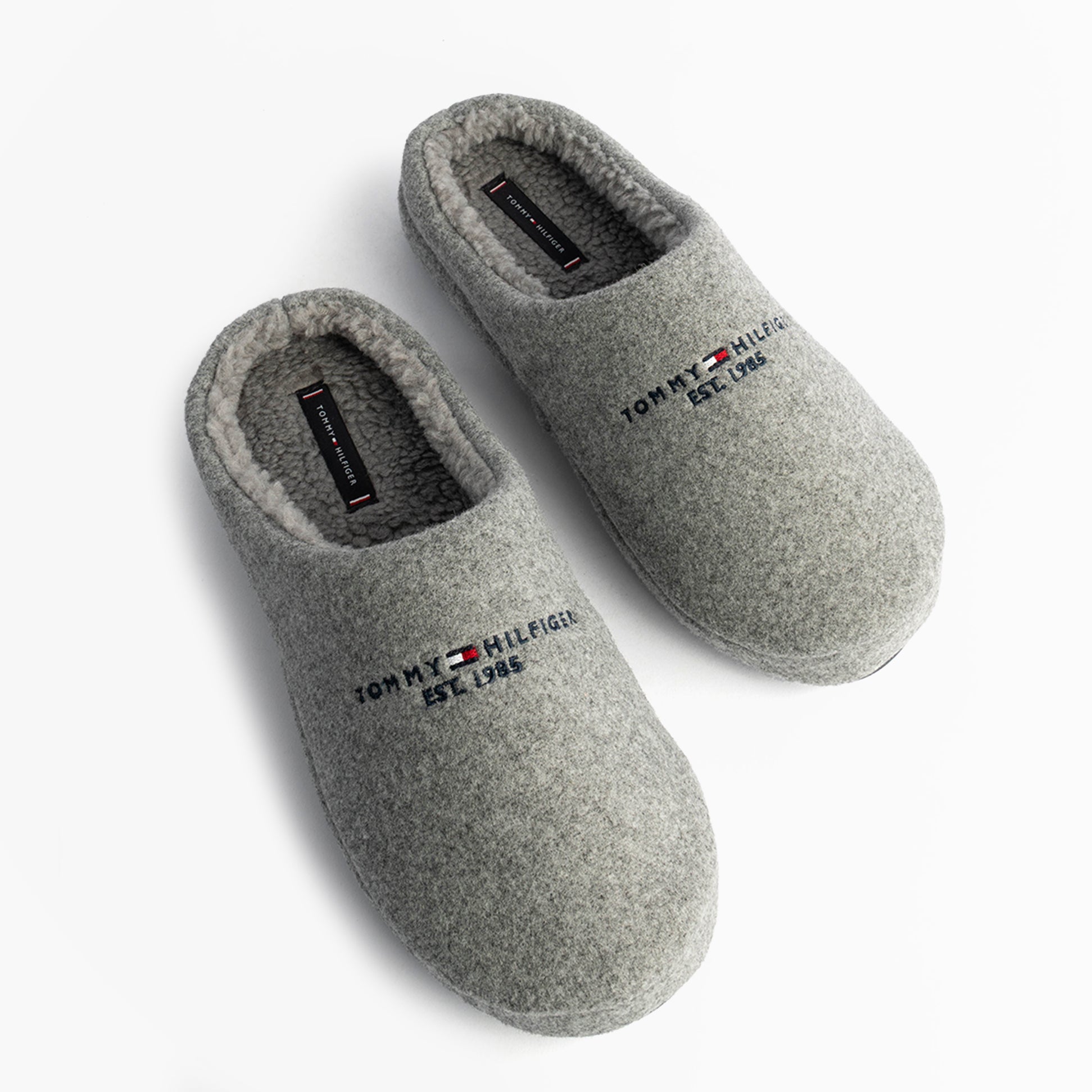 Tommy Hilfiger HILFIGER FELT HOUSE Mens House Slippers Universal Grey