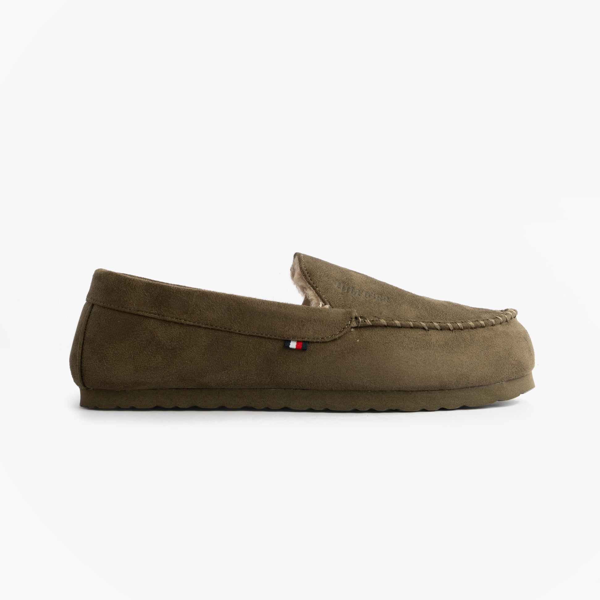 Tommy Hilfiger HILFIGER M SDE DRIVE Mens Mocassin Slippers Army Green