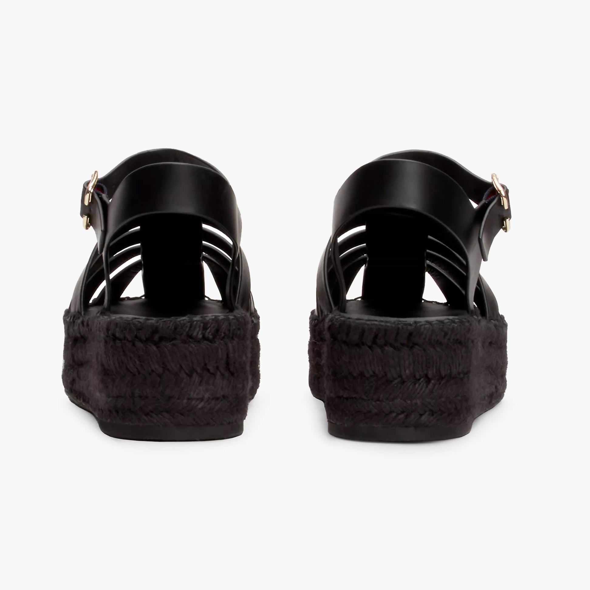 Tommy Hilfiger AUTHENTIC LEATHER Womens Espadrilles Black