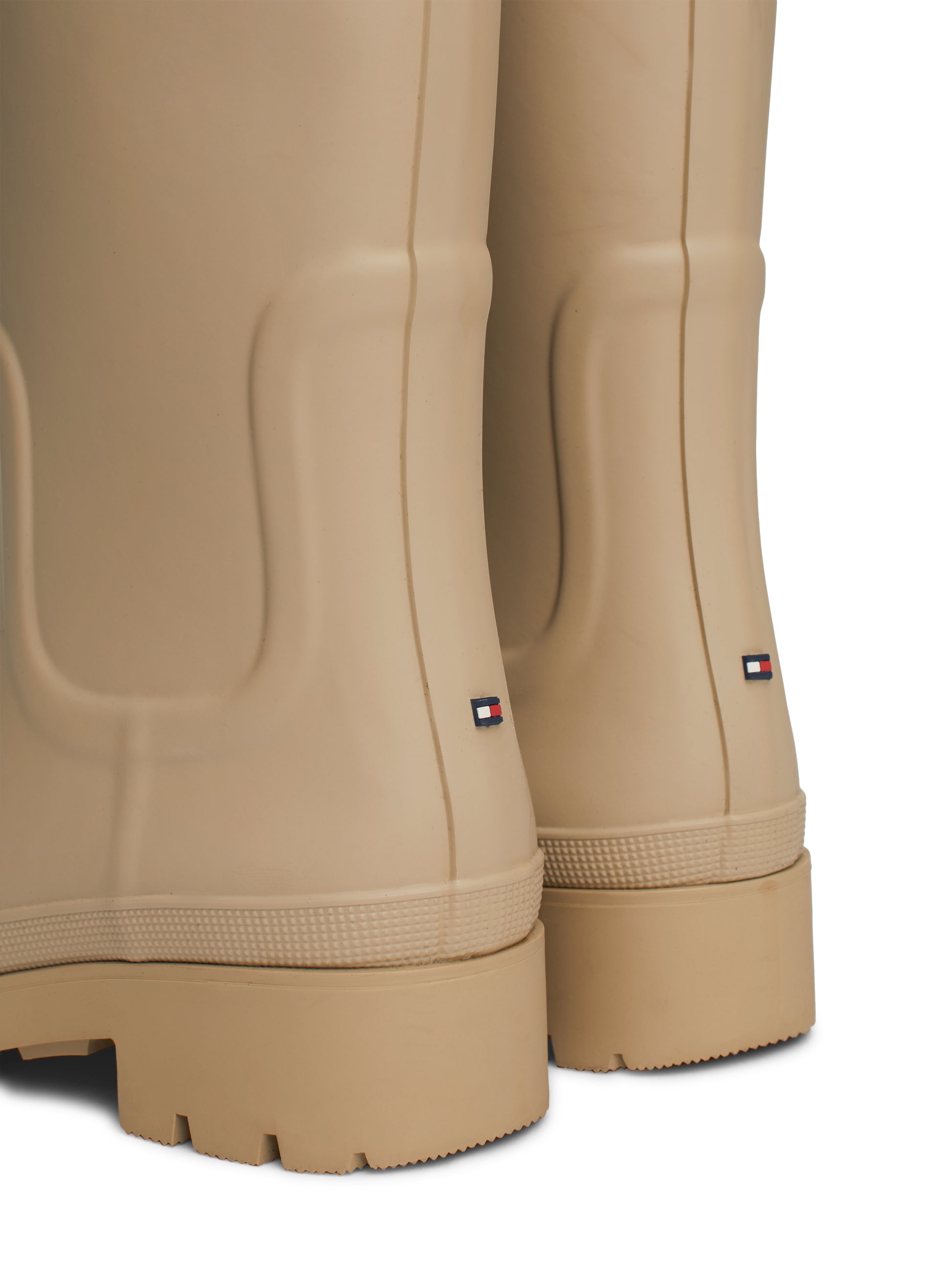 Tommy Hilfiger RUBBER Womens Long Boots Beige