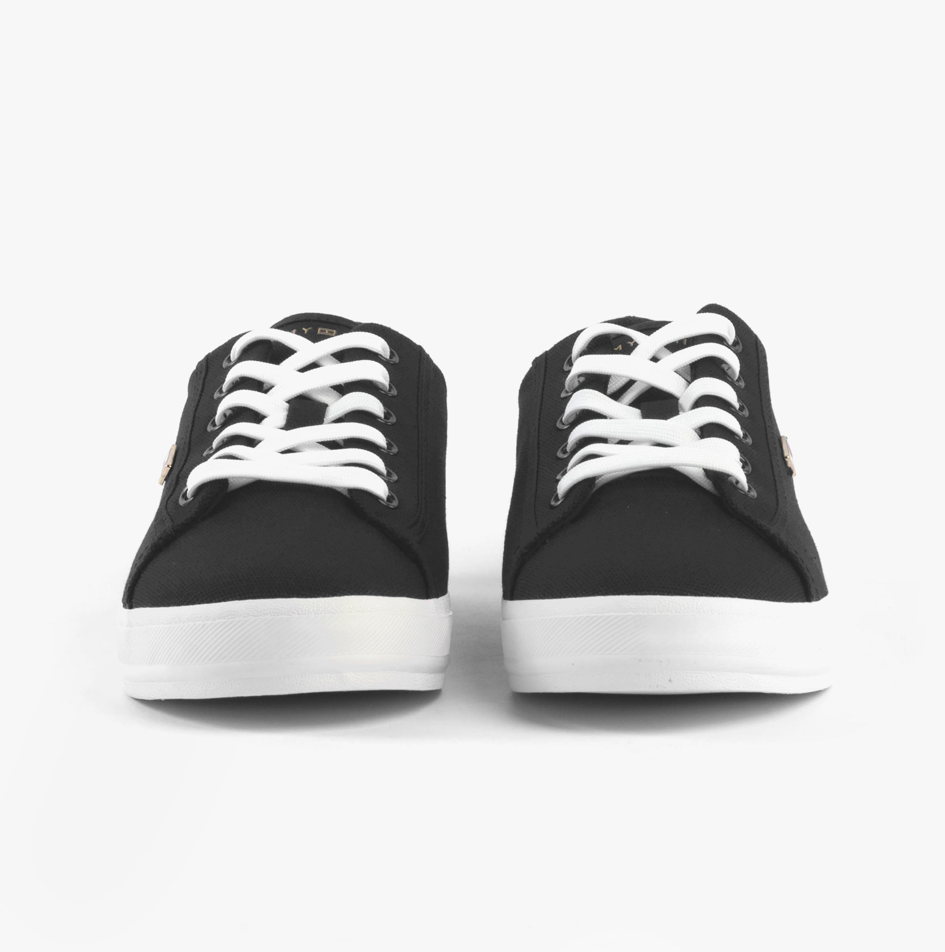 Tommy Hilfiger CANVAS METALLIC HEEL Womens Trainers Black