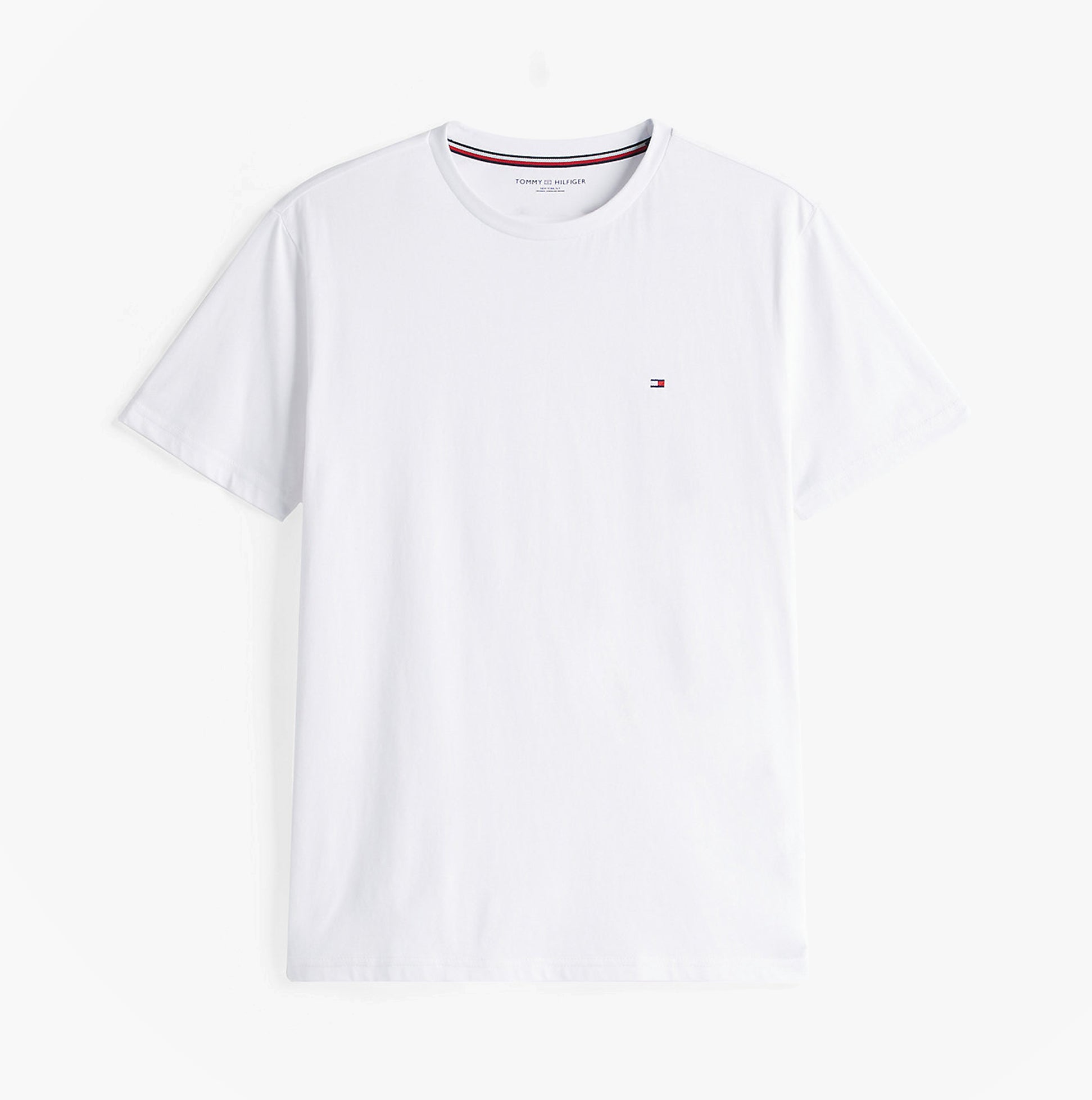 Tommy Hilfiger PURE COTTON Mens T-Shirt & Shorts Pyjama Set White / Grid Plaid