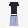 Tommy Hilfiger PURE COTTON Pyjama Set Mens Desert Sky / Mini Gingham