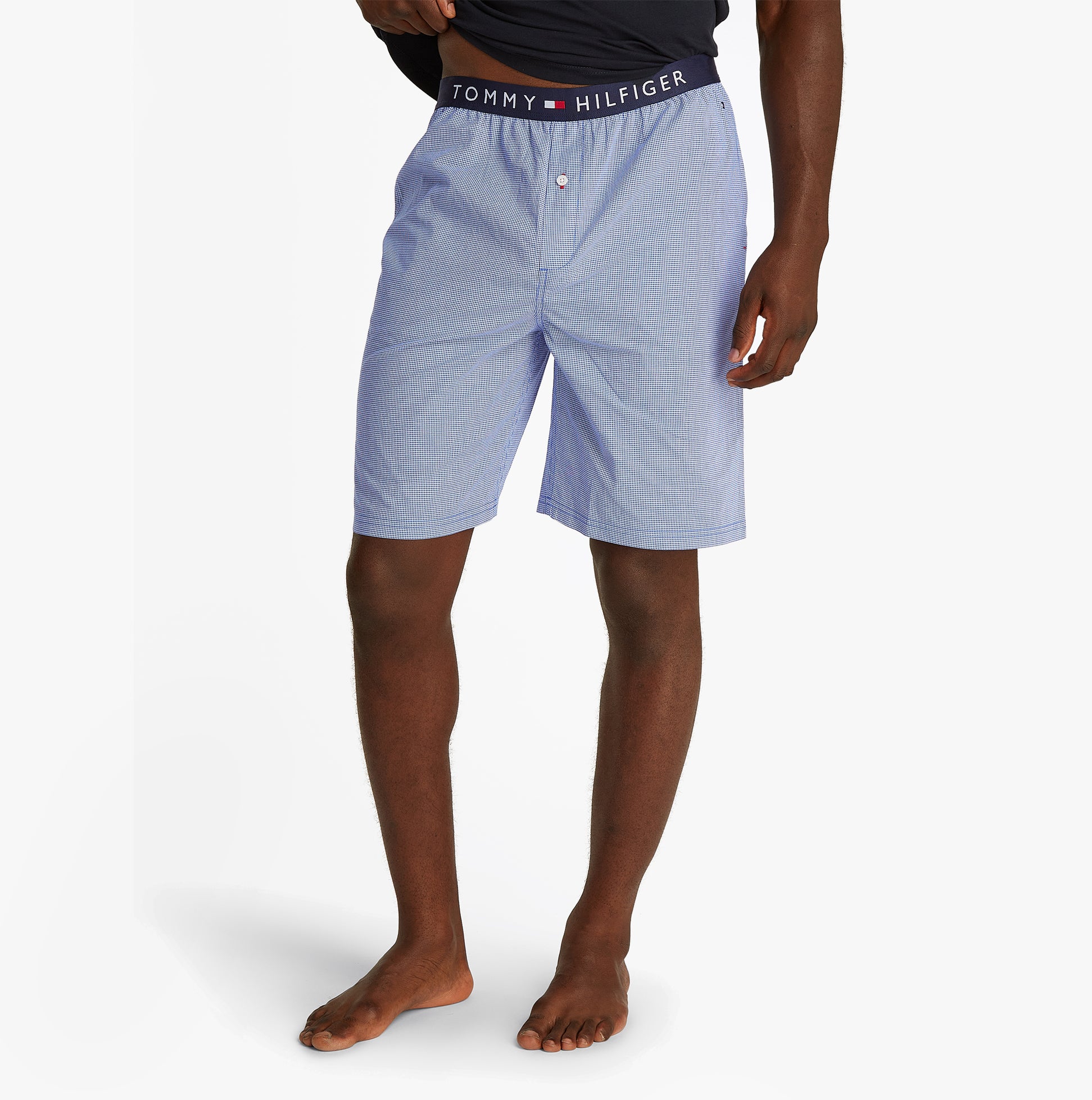 Tommy Hilfiger PURE COTTON Pyjama Set Mens Desert Sky / Mini Gingham