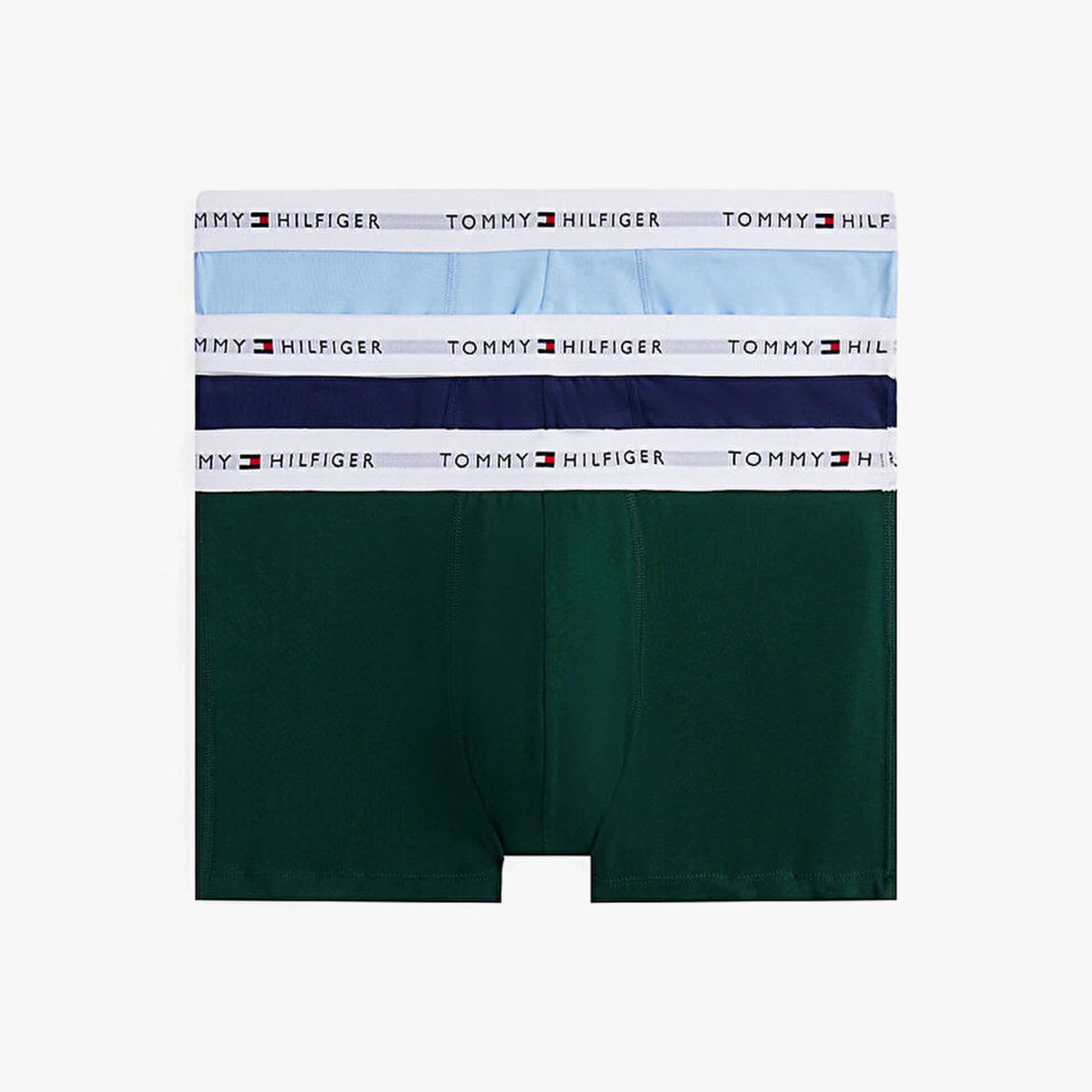 Tommy Hilfiger Mens 3 Pack Logo Waistband Trunks Multi