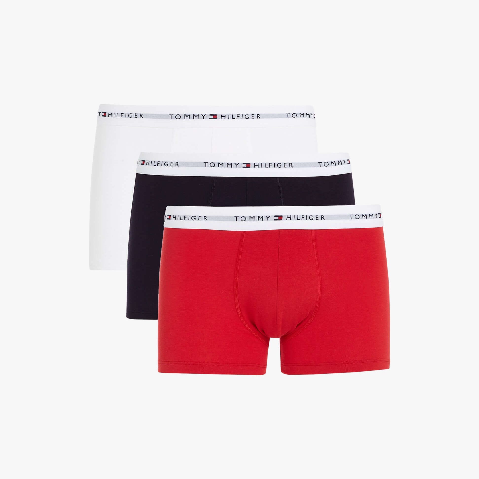 Tommy Hilfiger 3 Pack Trunk Mens Trunks Desert Sky/White/Primary Red