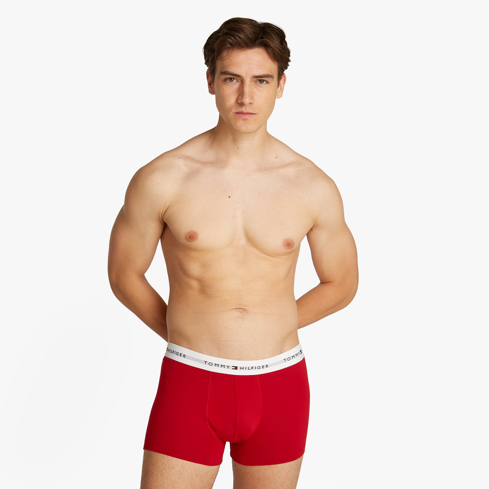 Tommy Hilfiger 3 Pack Mens Logo Waistband Trunks Multicoloured