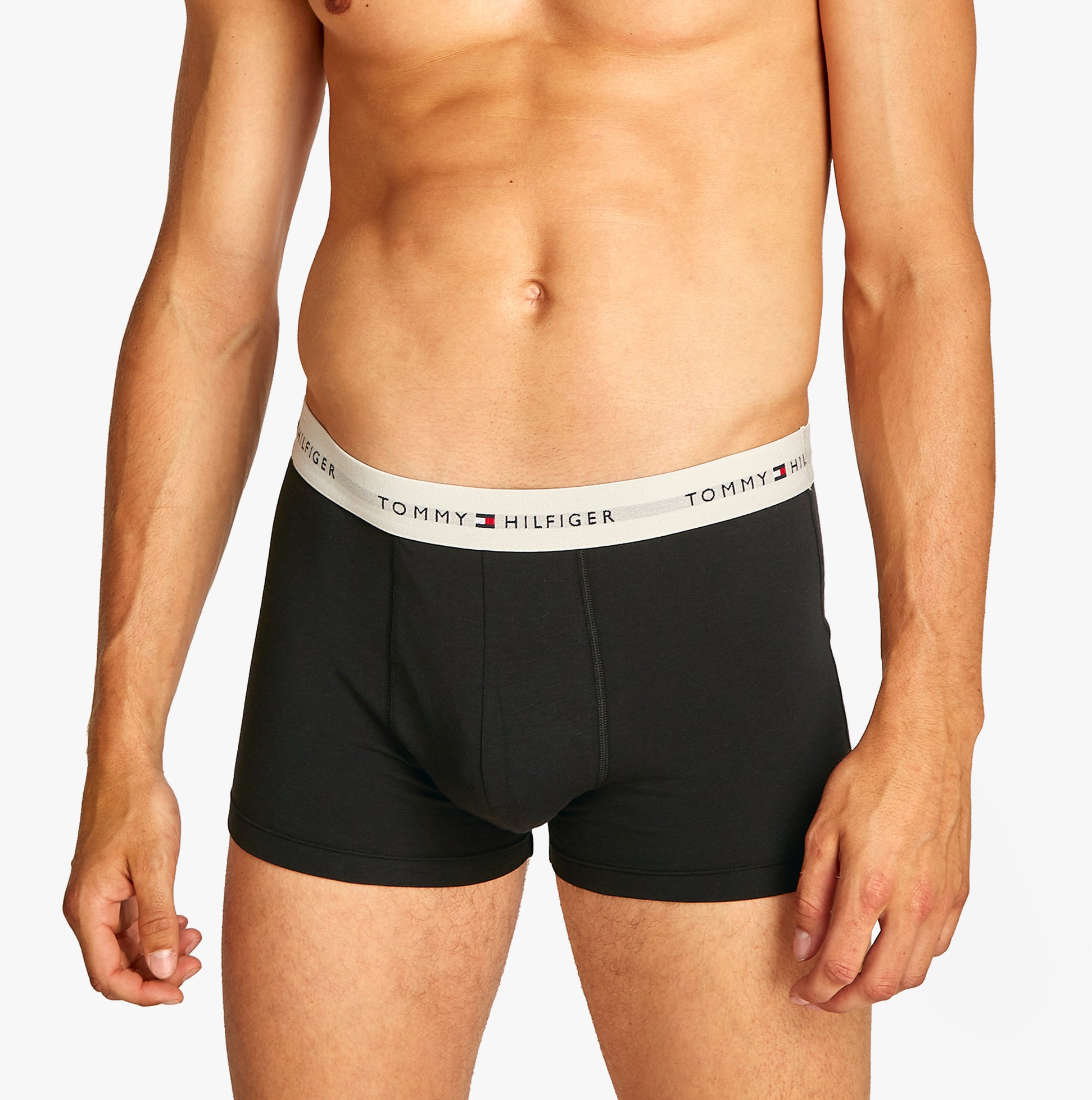 Tommy Hilfiger 3 Pack Mens Colour-Blocked Logo Trunks Multicoloured