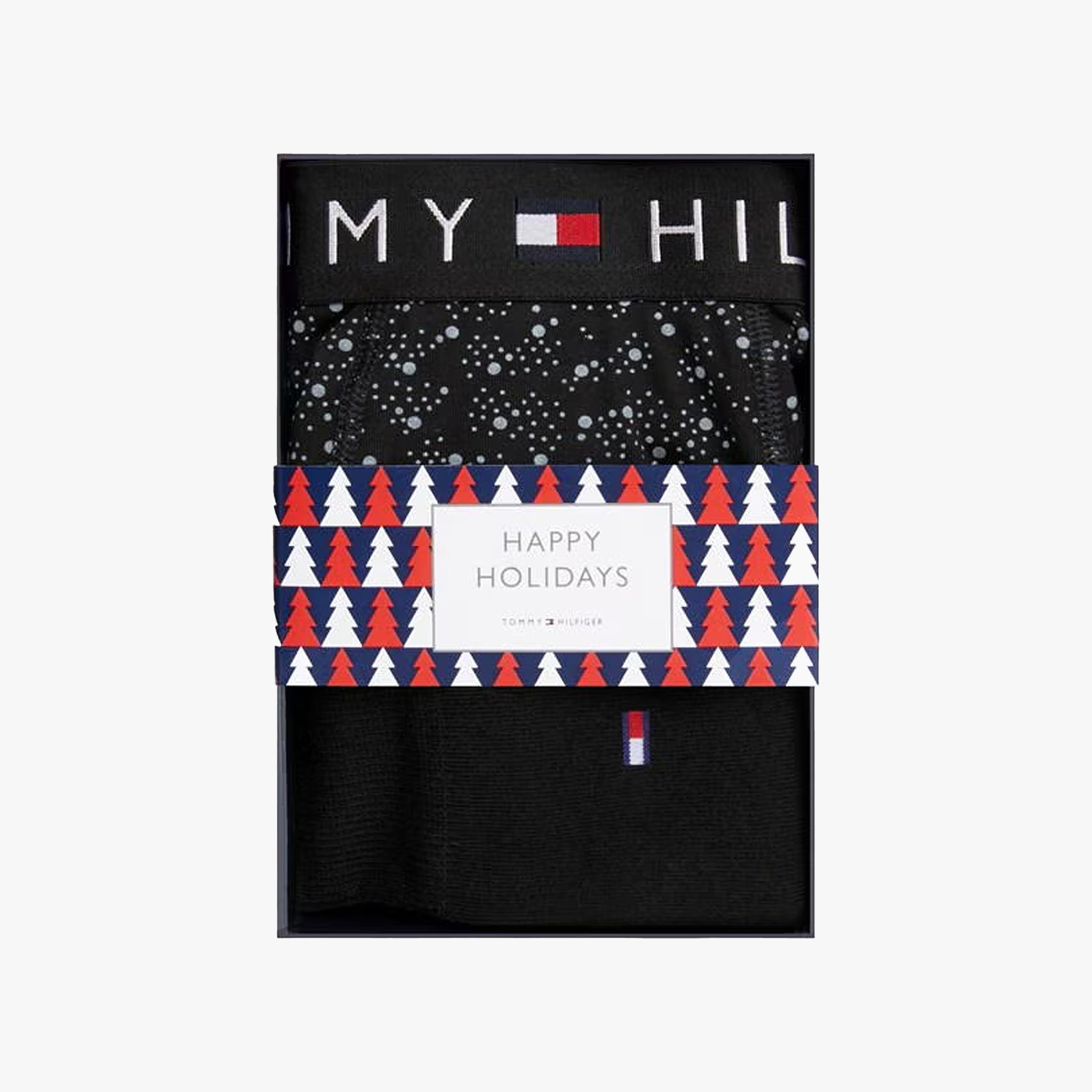 Tommy Hilfiger TRUNK PRINT & SOCK SET GOLD Mens Gift Sets Constellation Dots/Black
