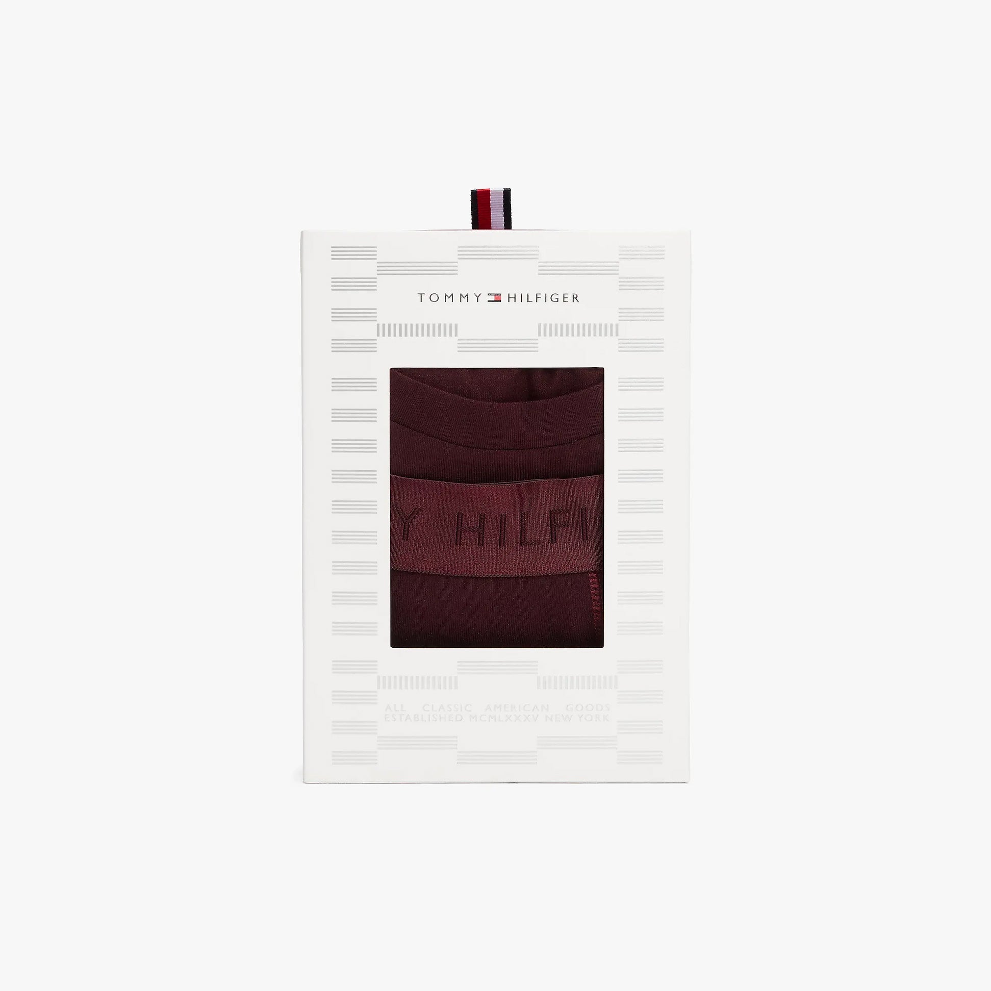 Tommy Hilfiger EVERYDAY LUXE Mens Trunk & Tee Deep Burg/Deep Burg