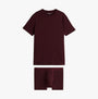 Tommy Hilfiger EVERYDAY LUXE Mens Trunk & Tee Deep Burg/Deep Burg