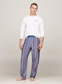 Tommy Hilfiger MONOTYPE Mens Pyjama Set White/Monotype Stripes Indigo