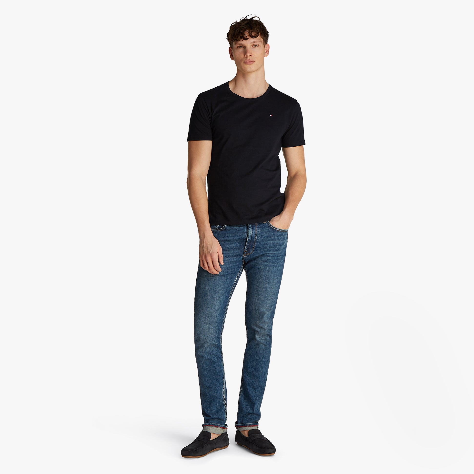 Tommy Hilfiger PURE COTTON Mens 3 Pack T-Shirts Black