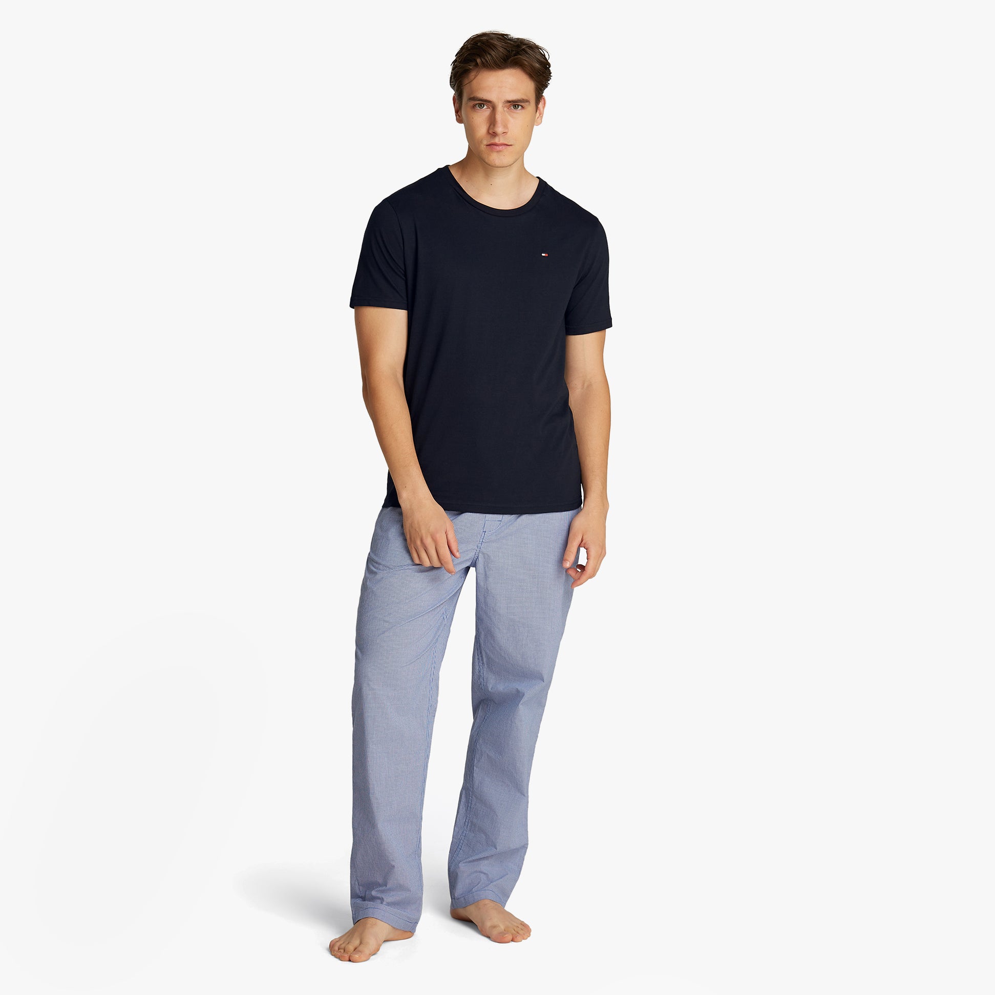 Tommy Hilfiger PURE COTTON 3 Pack Mens T-Shirts Desert Sky