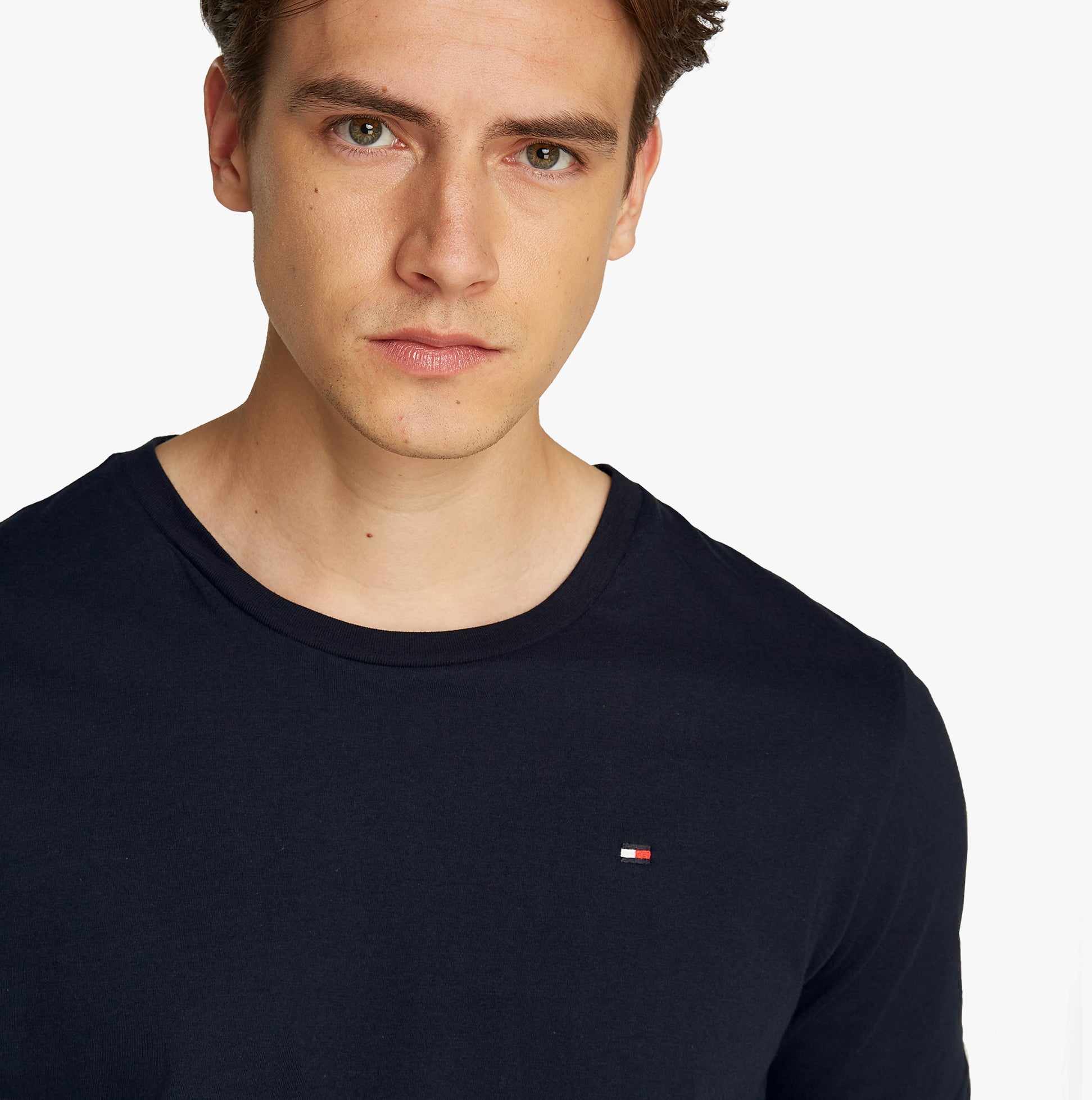 Tommy Hilfiger PURE COTTON 3 Pack Mens T-Shirts Desert Sky