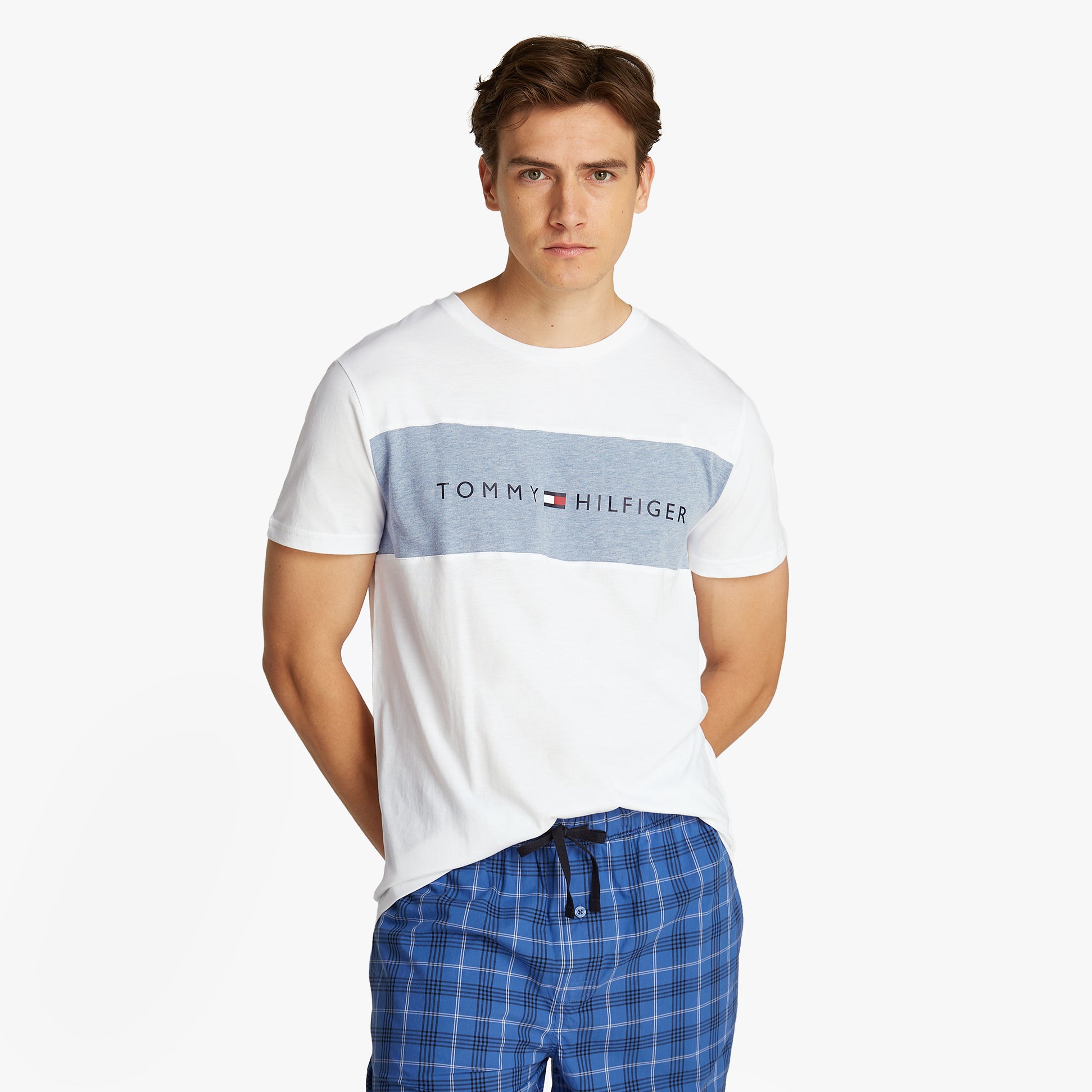 Tommy Hilfiger COLOUR BLOCKED Mens T-Shirt Optic White