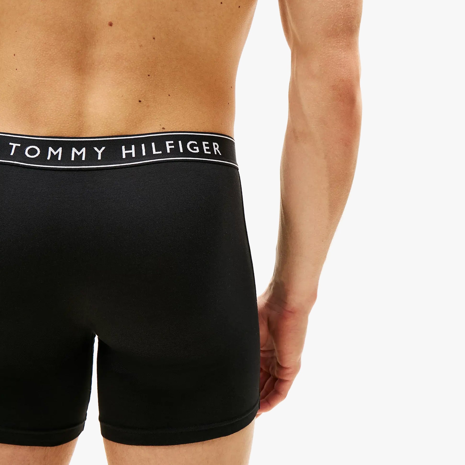 Tommy Hilfiger Mens 3 Pack Waistband Boxer Brief Black