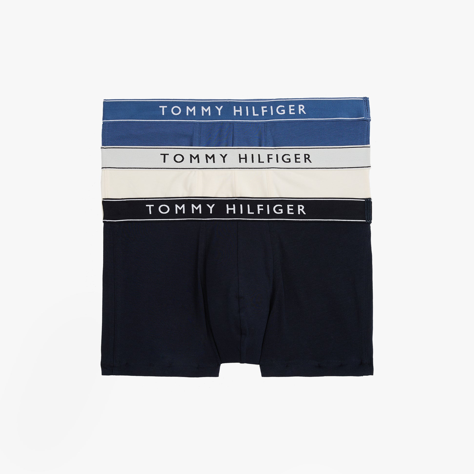 Tommy Hilfiger 3 Pack Mens Trunks Des Sky/Calico/Fssl Blue