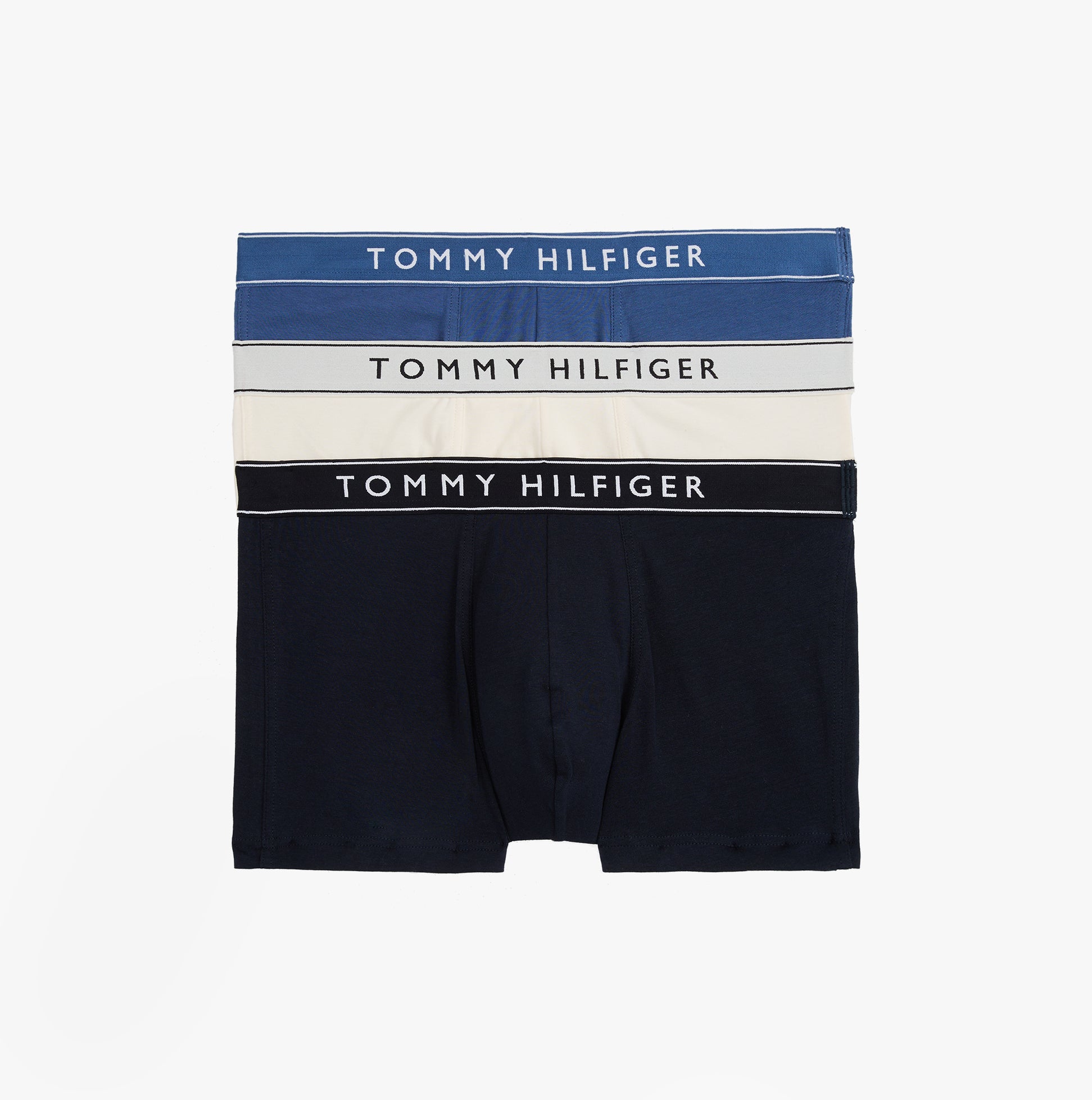 Tommy Hilfiger 3 Pack Mens Trunks Des Sky/Calico/Fssl Blue