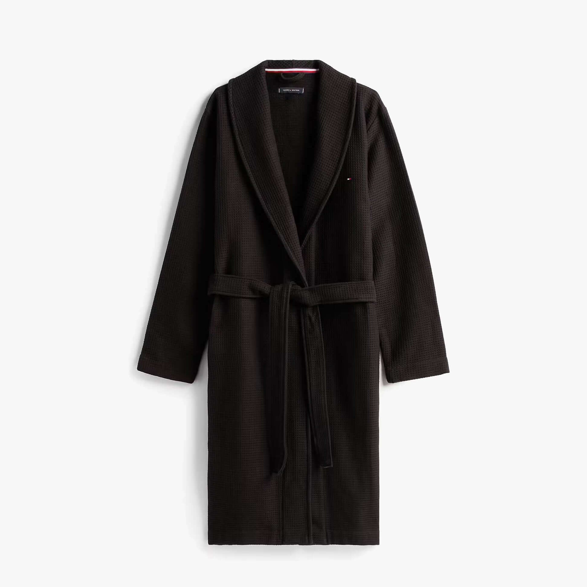 Tommy Hilfiger WAFFLE BATHROBE Mens Bathrobes Black