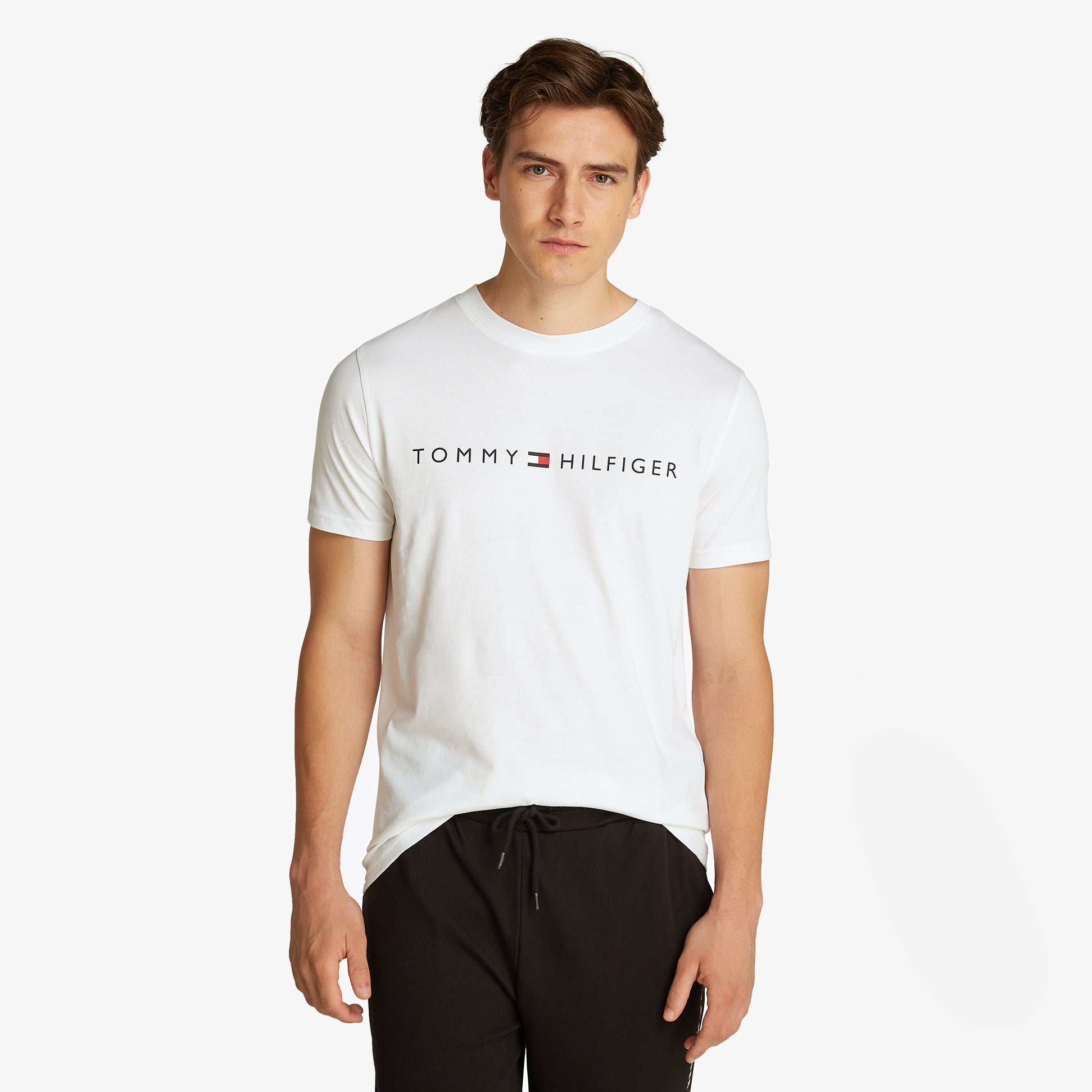 Tommy Hilfiger PURE COTTON Mens Lounge T-Shirt Optic White