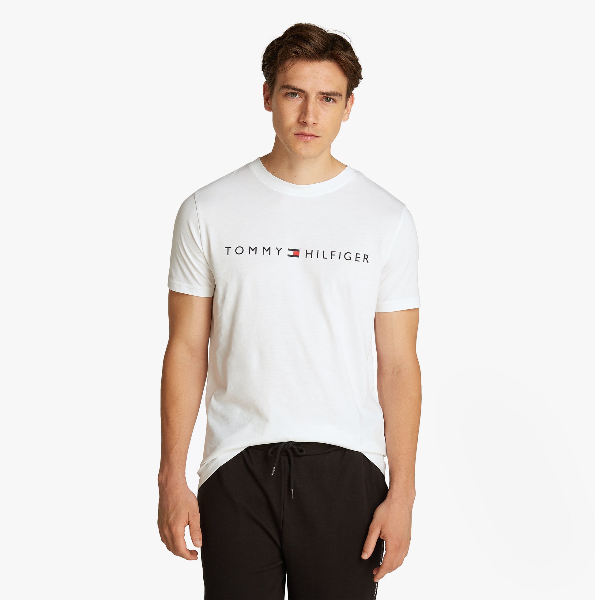 Tommy Hilfiger PURE COTTON Mens Lounge T-Shirt Optic White