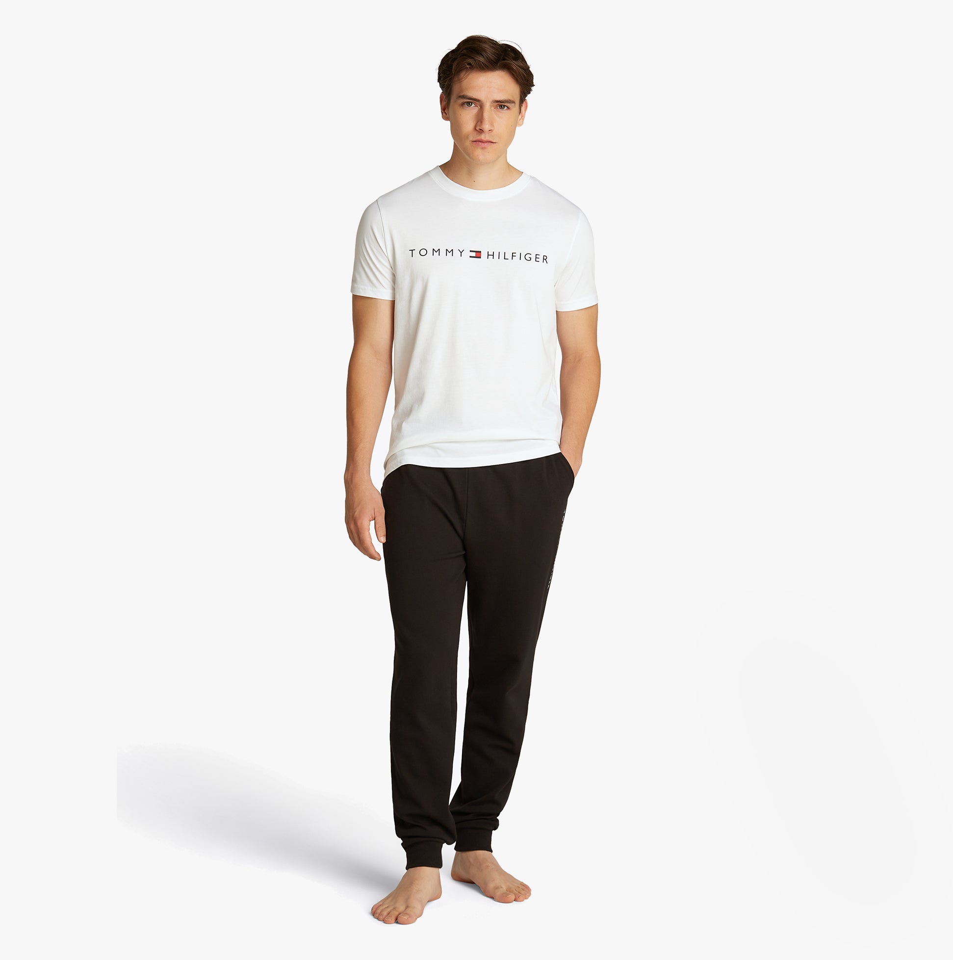 Tommy Hilfiger PURE COTTON Mens Lounge T-Shirt Optic White