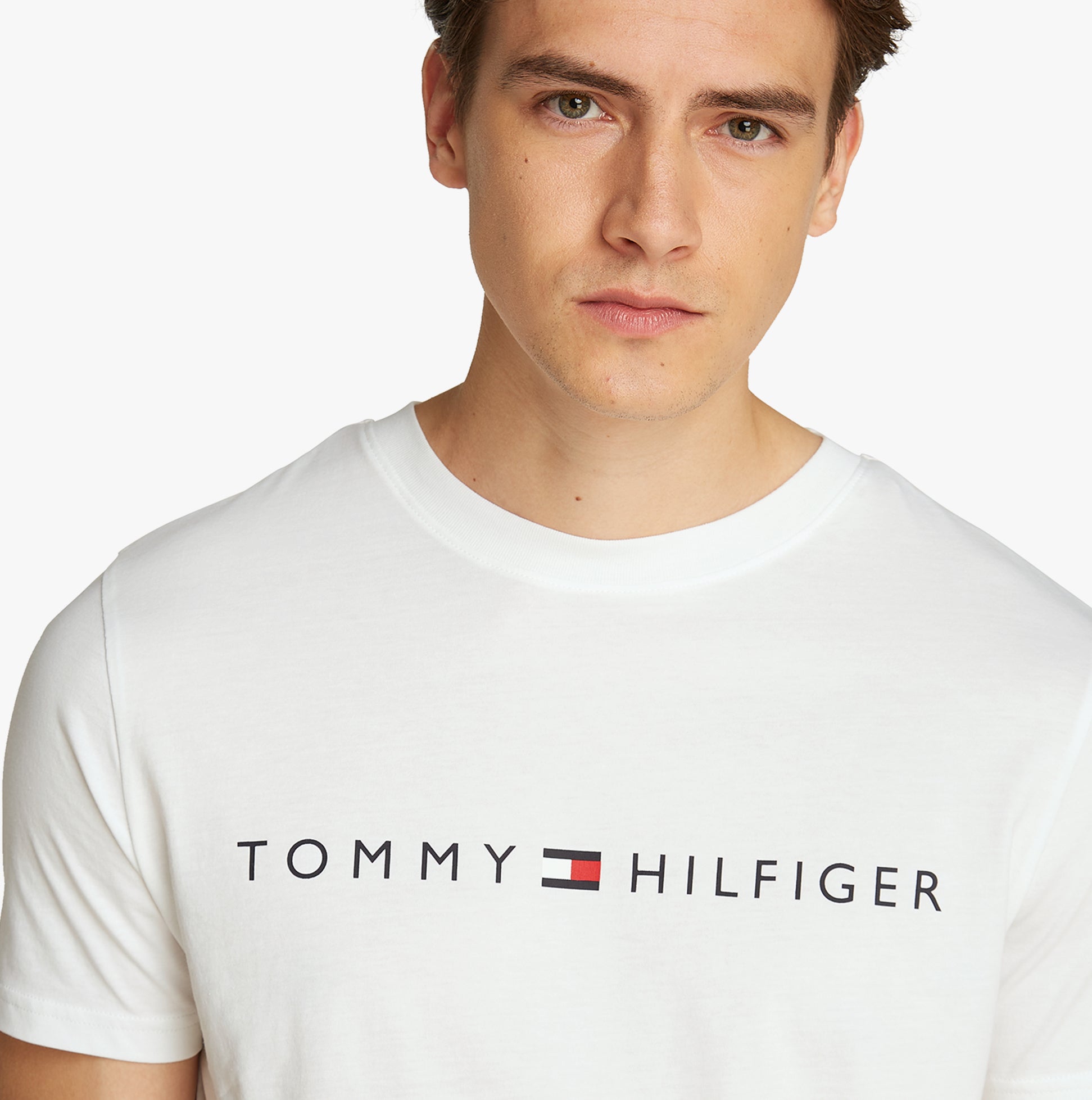 Tommy Hilfiger PURE COTTON Mens Lounge T-Shirt Optic White