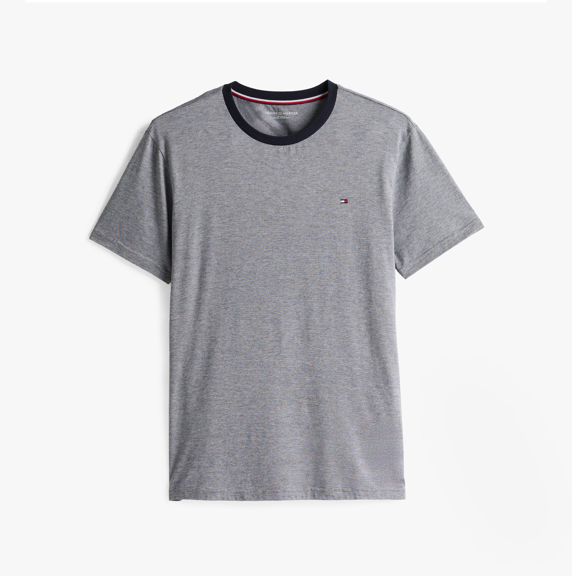 Tommy Hilfiger TH ORIGINAL Mens Jersey Pyjama Set Mini Stripes Blue