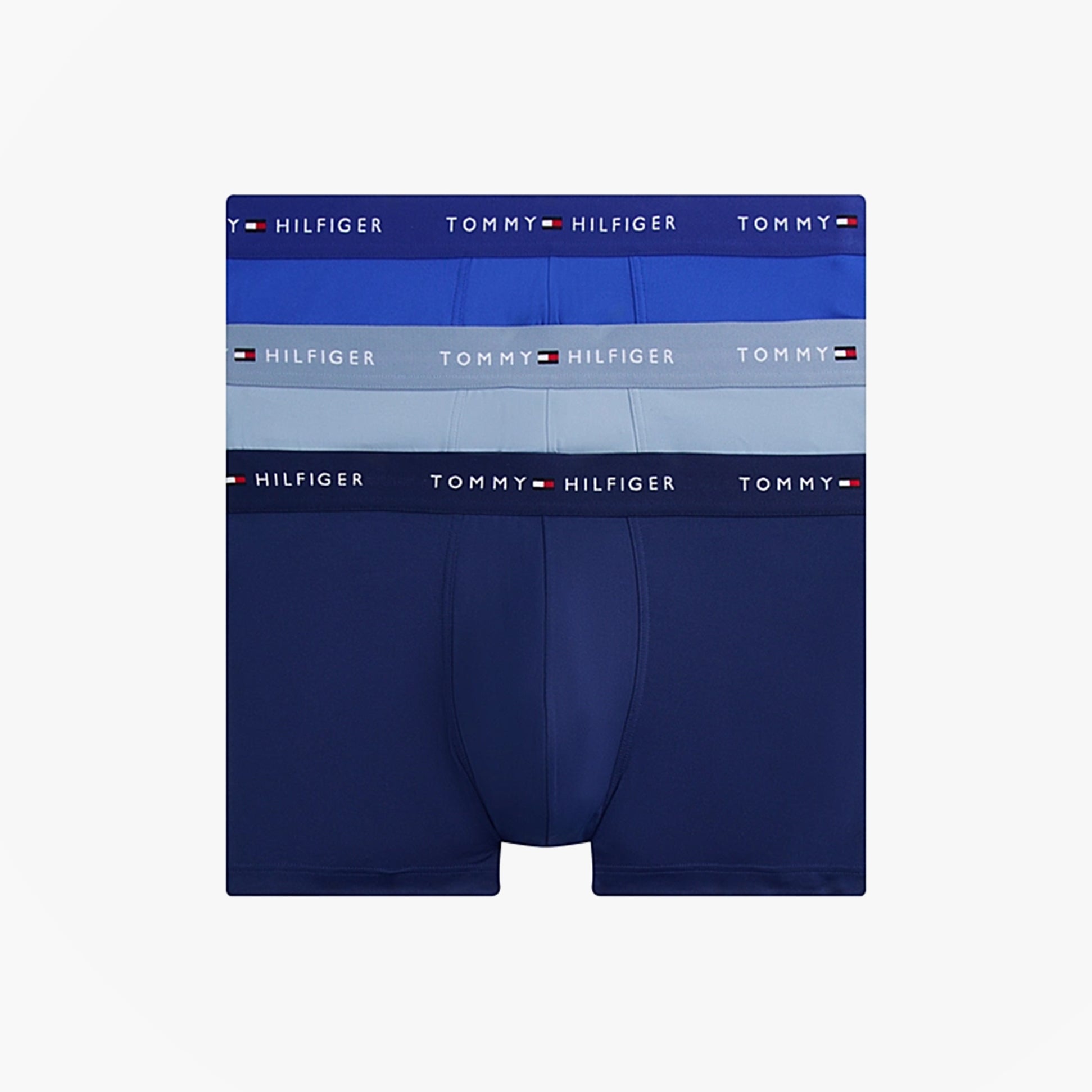 Tommy Hilfiger 3-Pack Signature Mens Microfibre Trunks Multicoloured